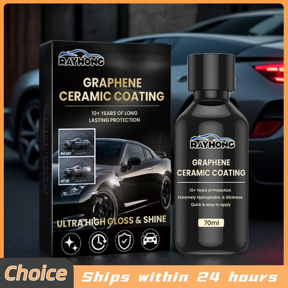 70ml Graphen-Keramikbeschichtung UV-Glühende Autolackpflege Kratzfest Hydrophob Lackschutz Graphen-Glasbeschichtung Autopolitur Image