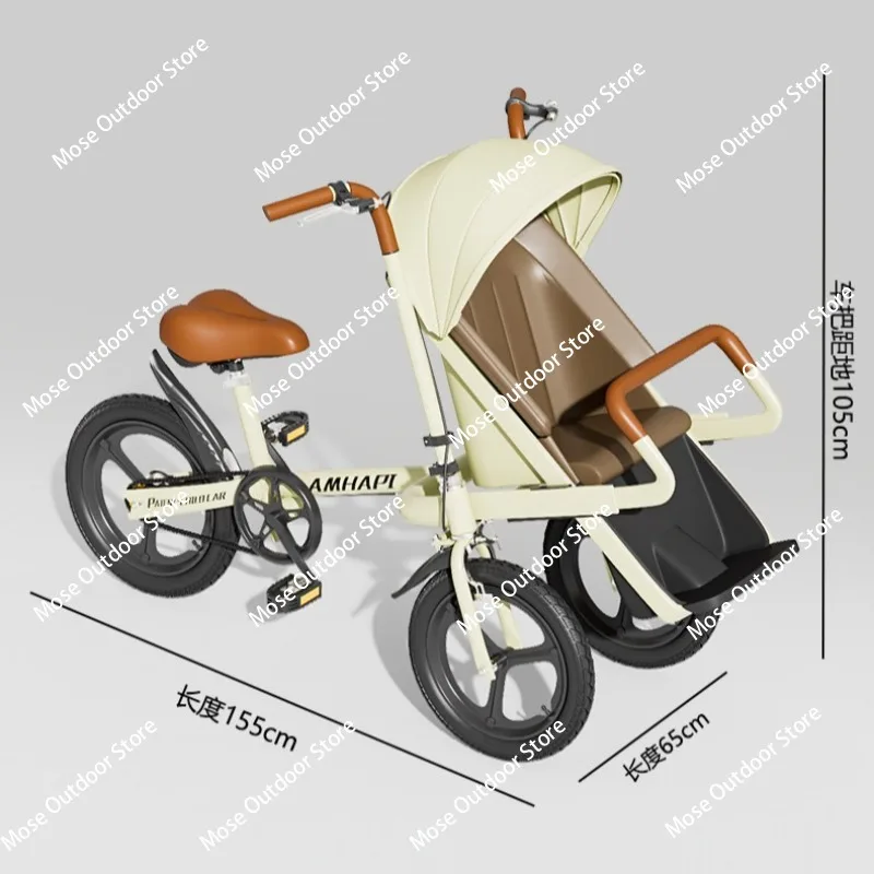 Neues Fahrrad mit Kinderfahrrad, Eltern-Kind-Auto, 20-Zoll-vordere Babysitz, Mutter- und Babyauto, dreirädriges Babyauto Image