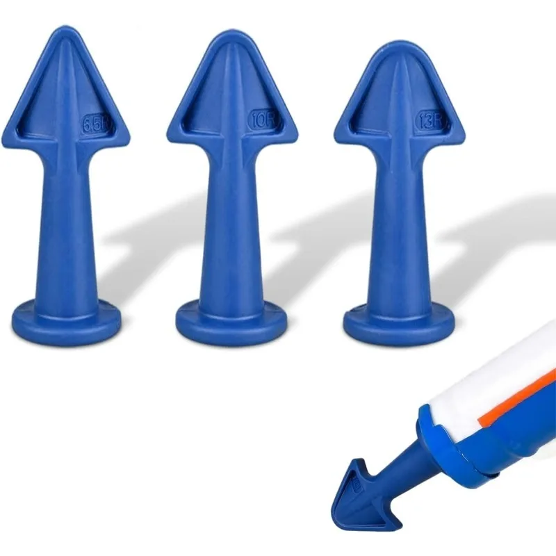 Blau-Grünes Dichtungsmittel-Werkzeugset 3-teilig Silikon-Dichtstoff-Applikatoren Kunststoff-Fugenwerkzeuge für Küche Bad Fenster Image