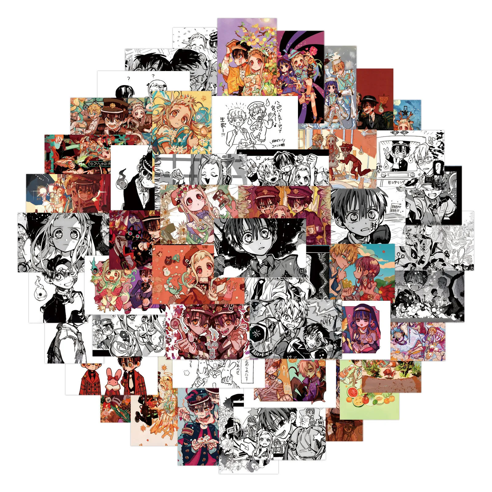 80 Stück Cartoon Toilet Bound Hanako Kun Anime Aufkleber PVC-Sticker Spielzeug DIY Wasserfest Skateboard Gepäck Handy Kühlschrank Geschenke Image