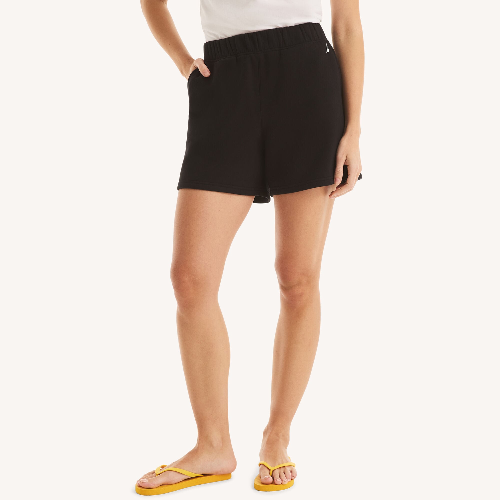 Nautica Women's Fleece Short 001 (Black), L