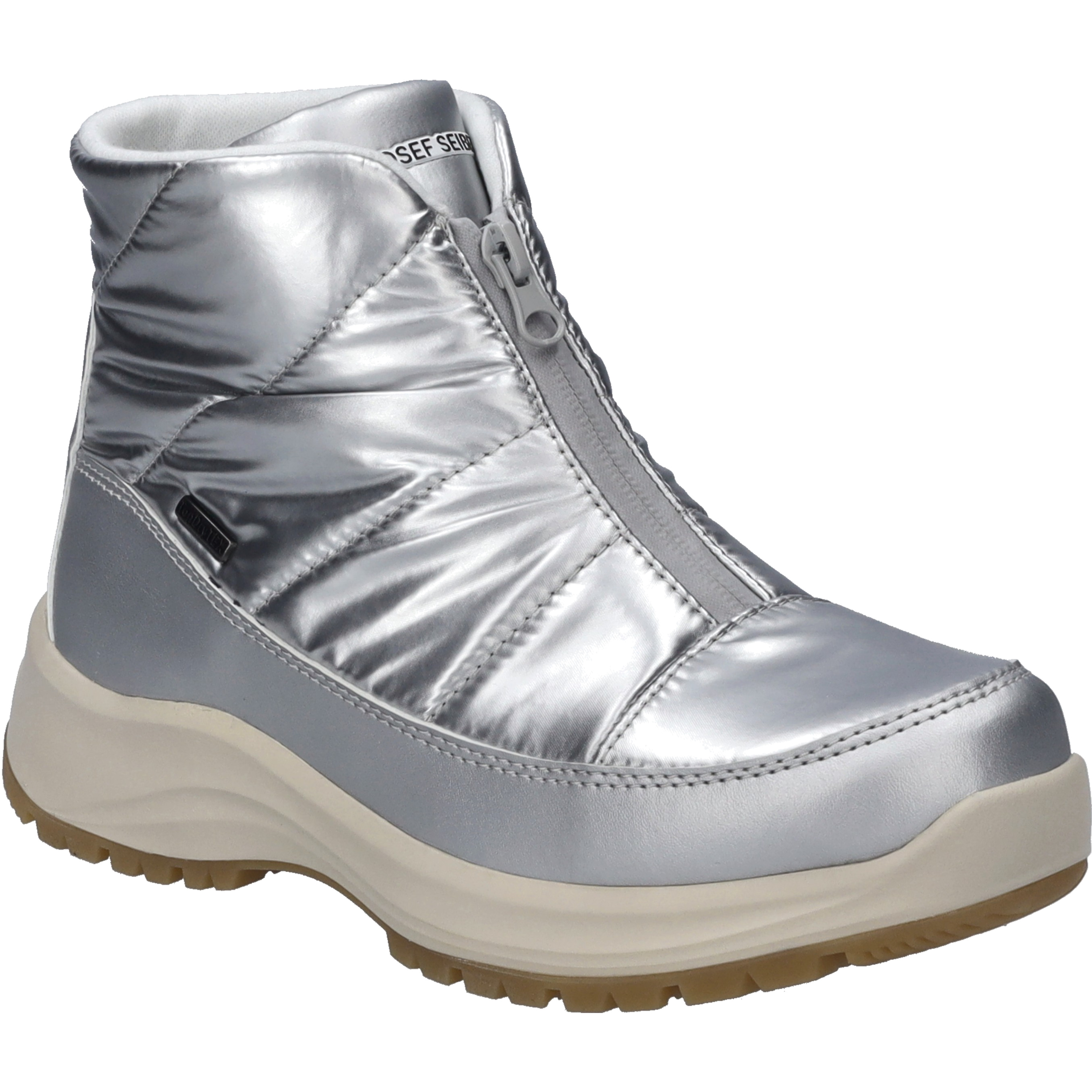 Stiefelette JOSEF SEIBEL "Colorado 55, silber", Damen, Gr. 40, silber, Obermaterial: 100% Textilmaterial TEXMAT., Schuhe Stiefelette