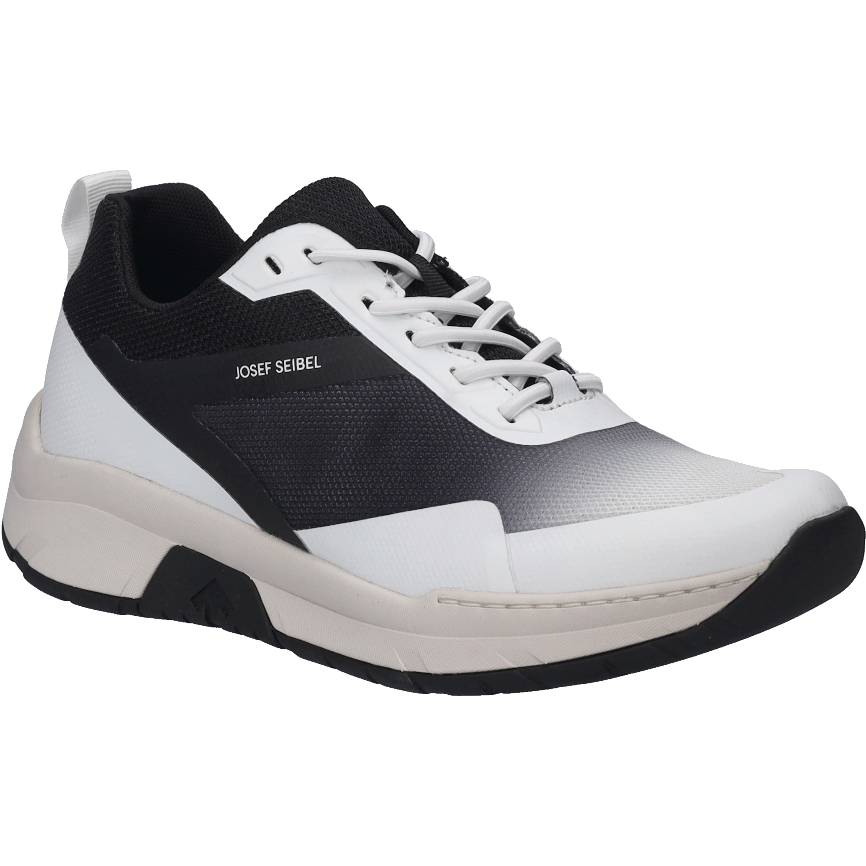 Sneaker JOSEF SEIBEL "Mitchell 51, schwarz-weiss", Herren, Gr. 44, schwarz (schwarz, weiß), Obermaterial: 100% Textilmaterial TEXMAT., Schuhe Sneaker