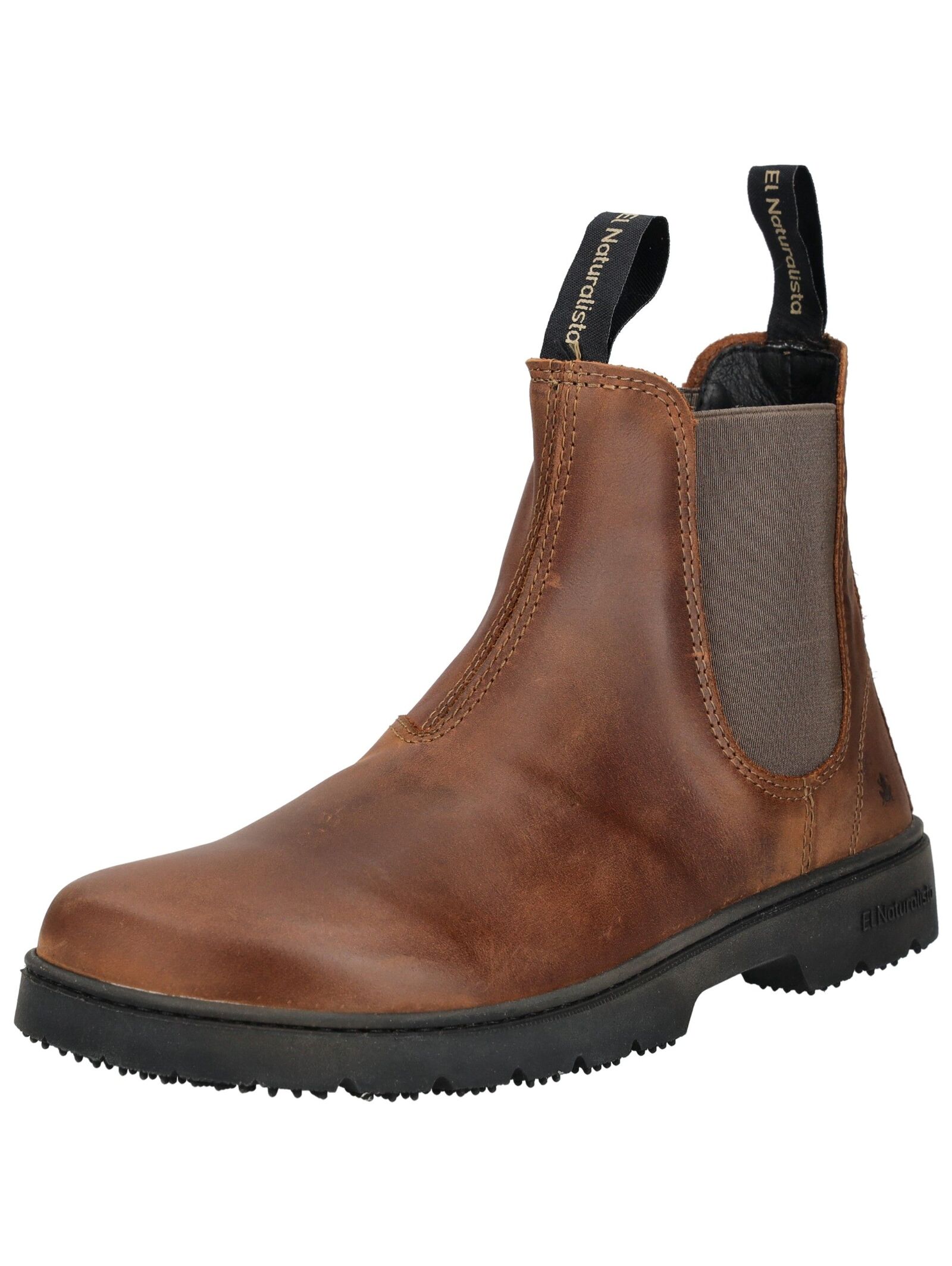 Stiefelette EL NATURALISTA "El Naturalista Stiefelette Leder/Textil", Damen, Gr. 44, terra, Leder, Textil, Schuhe Stiefelette