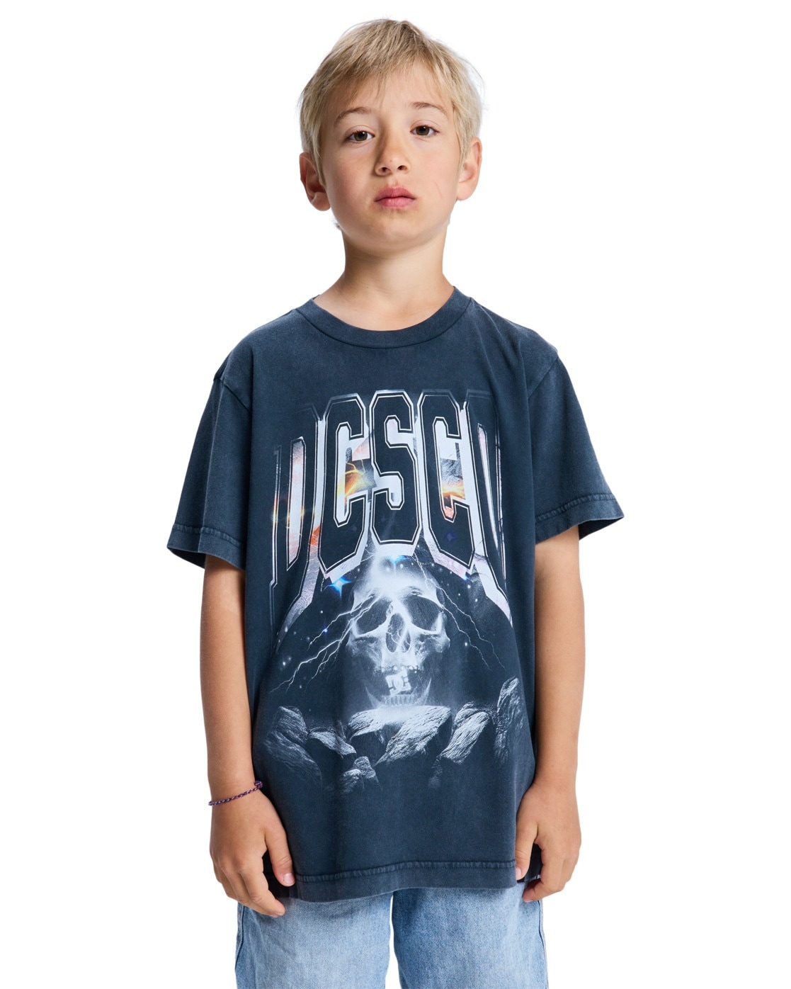 T-Shirt DC SHOES "Skull Storm", Jungen, Gr. 12(148-156cm), schwarz, Obermaterial: 75% Walkfrottier, 25% Walkfrottier;, Shirts T-Shirt