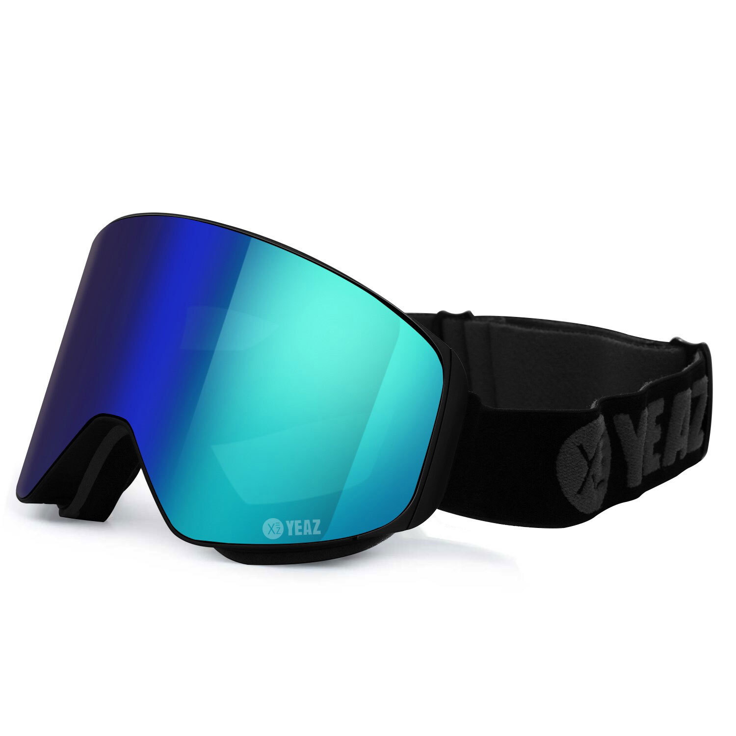 Snowboardbrille YEAZ "Magnet-Ski-Snowboardbrille grün verspiegelt/schwarz APEX", grün, Sportbrillen Image