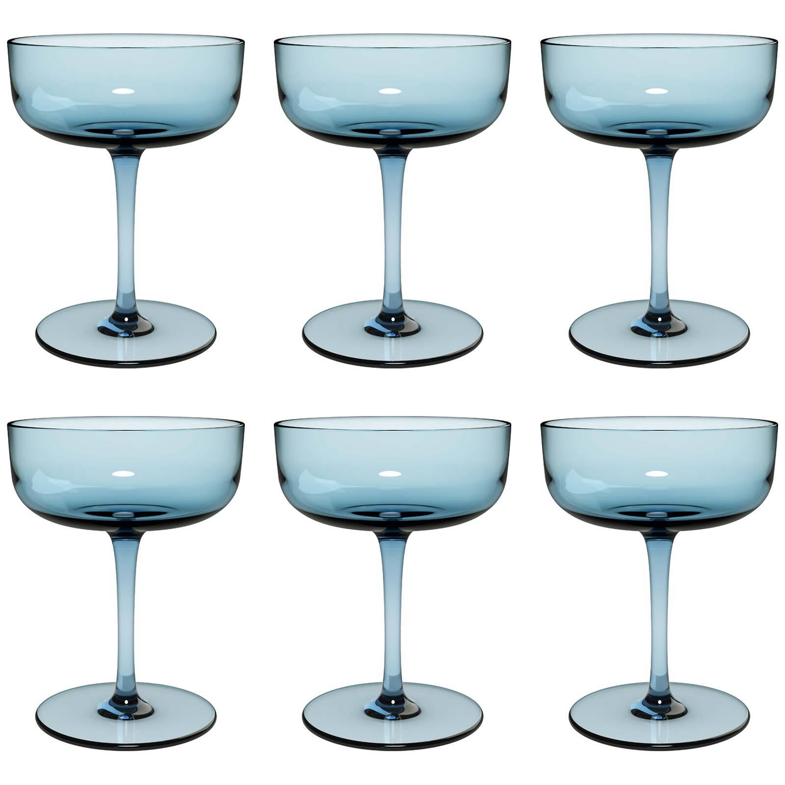 Sektglas "Sektschalen / Dessertschalen Like Glass 100 ml 6er Set", blau (ice), 6 tlg., Glas, LIKE. BY VILLEROY & BOCH, Trinkgefäße Image