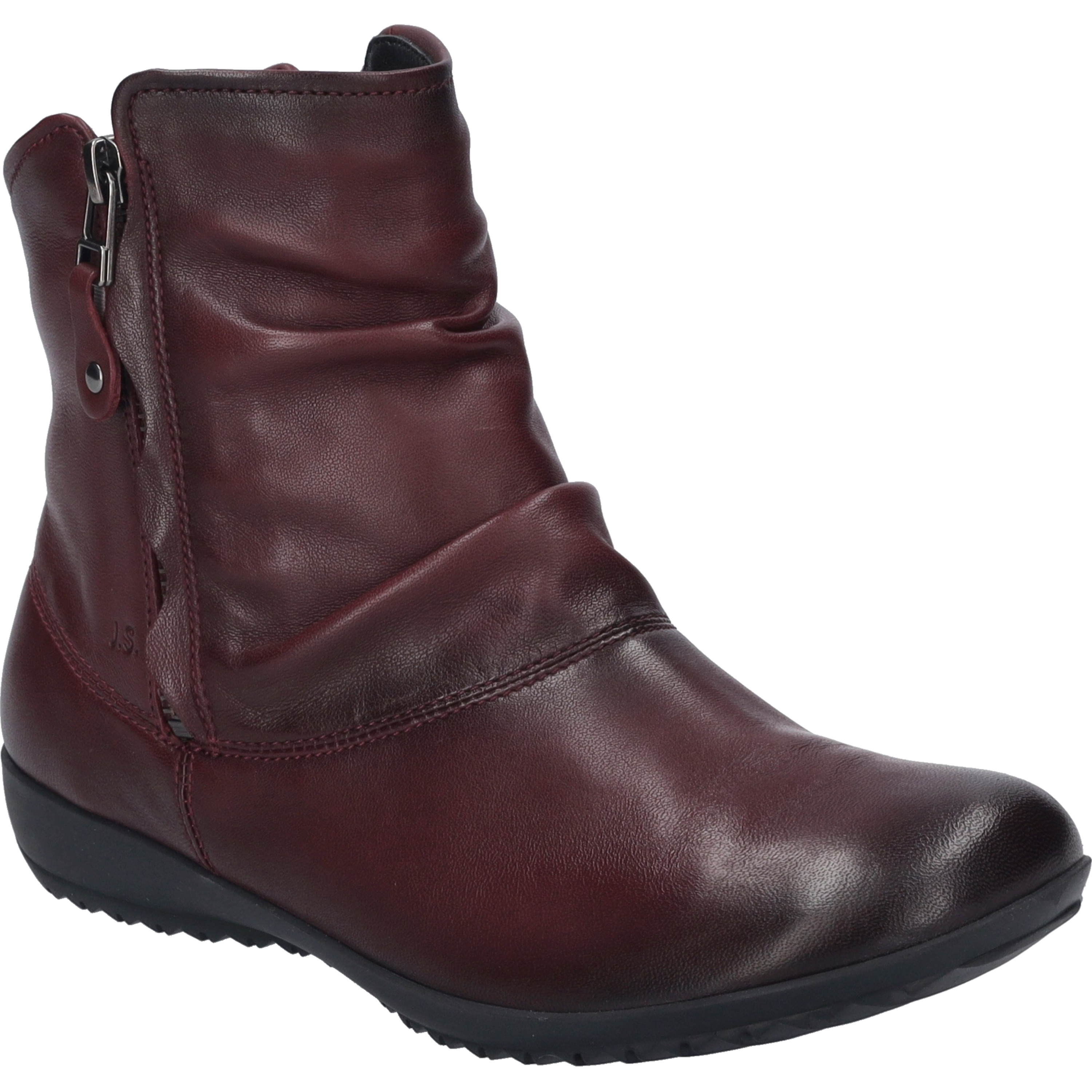 Stiefelette JOSEF SEIBEL "Naly 24, rot", Damen, Gr. 37, rot (bordo), Obermaterial: 100% Rindsleder Leather cow., Schuhe Stiefelette