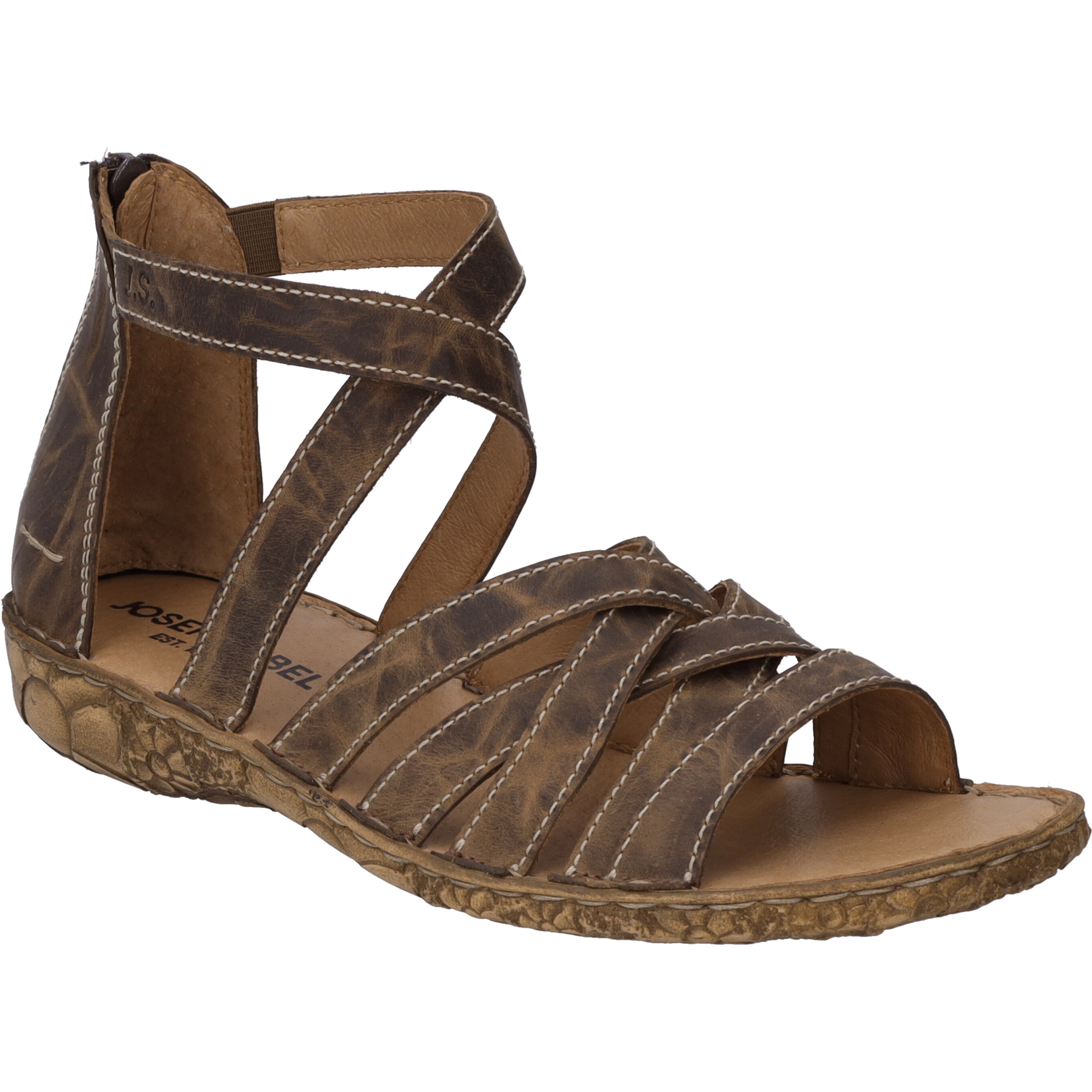 Sandale JOSEF SEIBEL "Rosalie 53, brandy", Damen, Gr. 37, braun (brandy), Obermaterial: 100% Rindsleder Leather cow., Schuhe Sandale