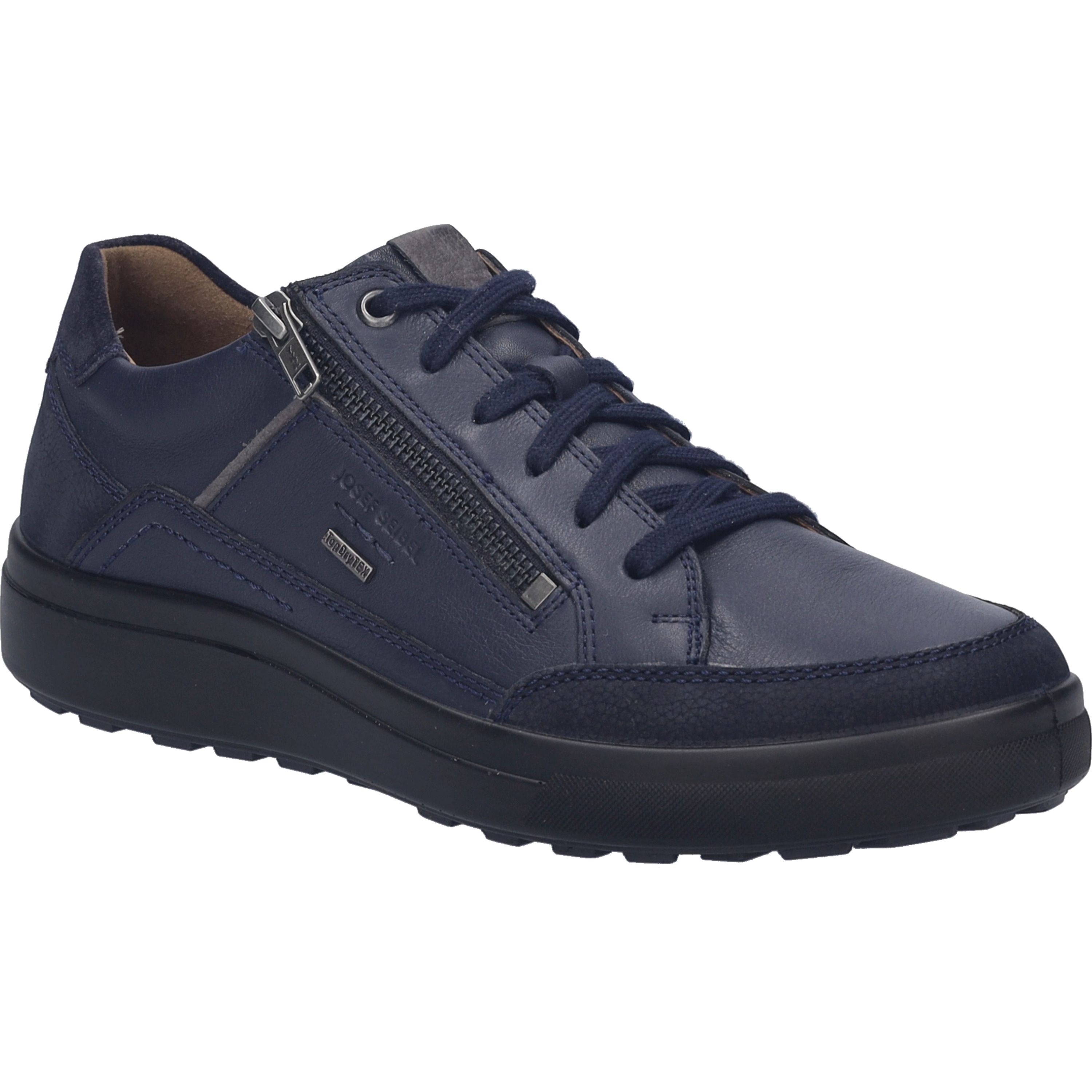 Sneaker JOSEF SEIBEL "Maddox 51, ocean-kombi", Herren, Gr. 41, blau (ocean, kombi), Obermaterial: 100% Rindsleder Leather cow., Schuhe Sneaker