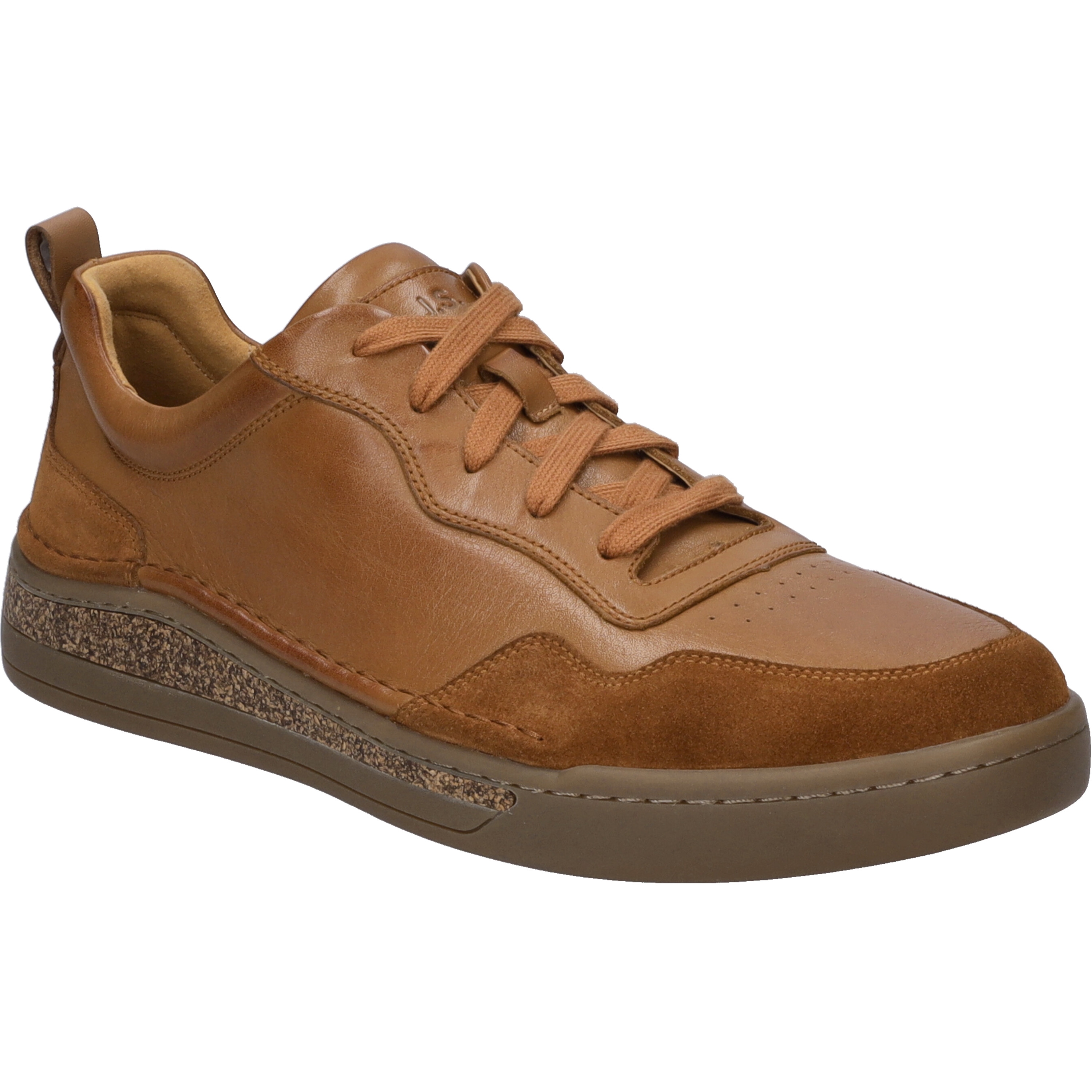 Sneaker JOSEF SEIBEL "Cleve 01, camel", Herren, Gr. 43, braun (camel), Obermaterial: 100% Rindsleder Leather cow., Schuhe Sneaker