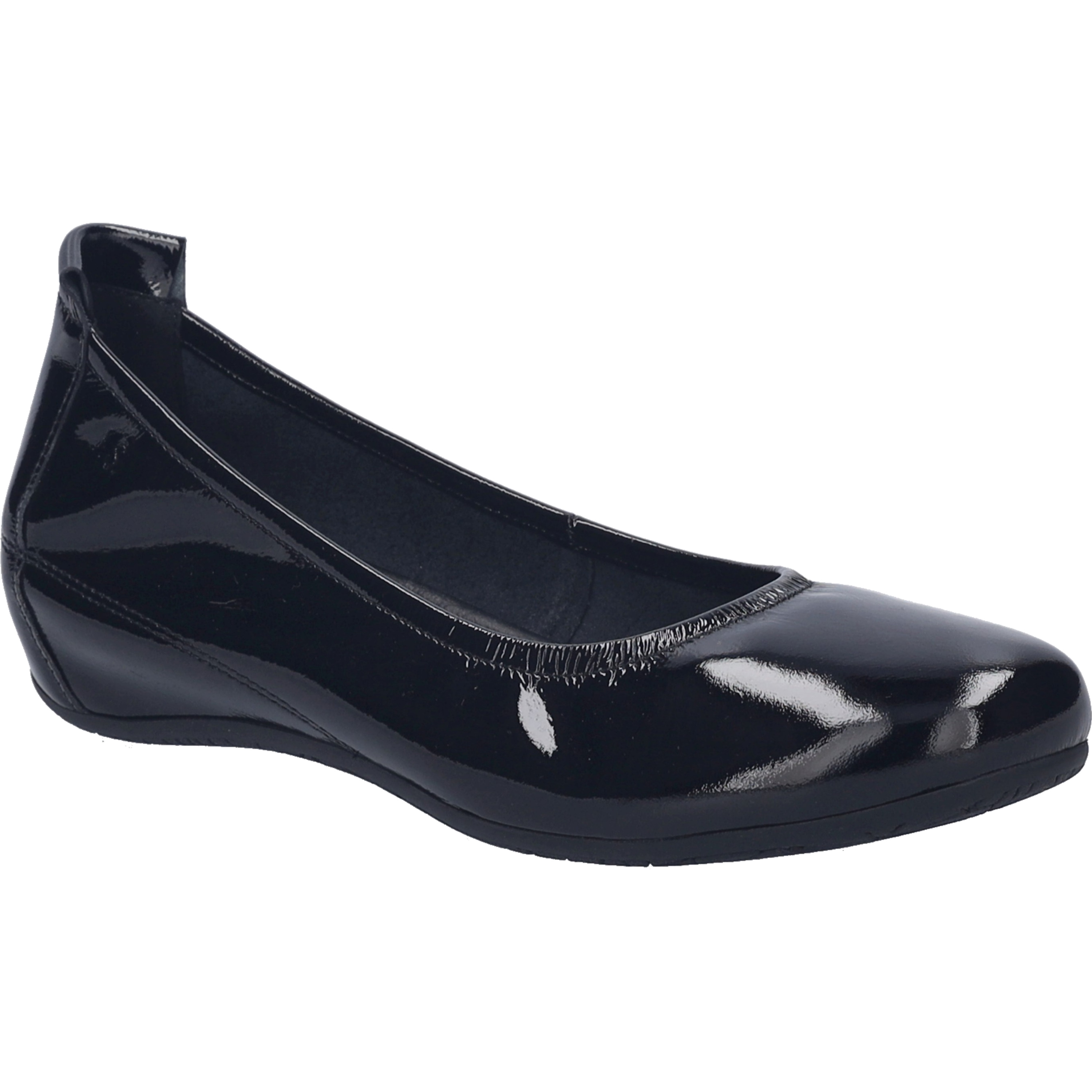 Ballerina JOSEF SEIBEL "Florina 05, black-black", Damen, Gr. 42, schwarz (schwarz, schwarz), Obermaterial: 100% Rindsleder Leather cow., Schuhe Ballerina