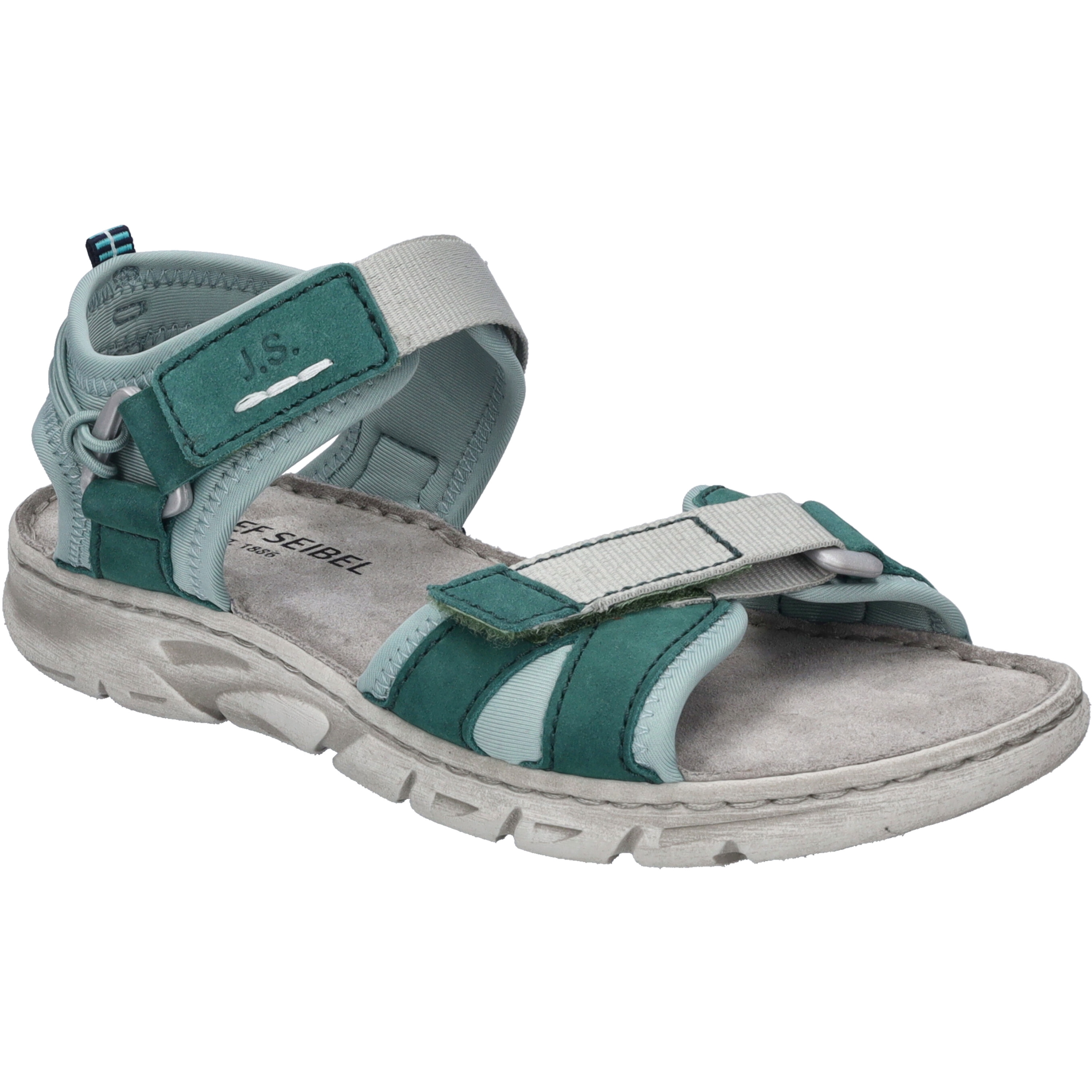 Sandale JOSEF SEIBEL "Brenda 04, tanne-multi", Damen, Gr. 38, braun (tanne, multi), Obermaterial: 80% Rindsleder Leather cow. 20% Textilmaterial TEXMAT., Schuhe Sandale
