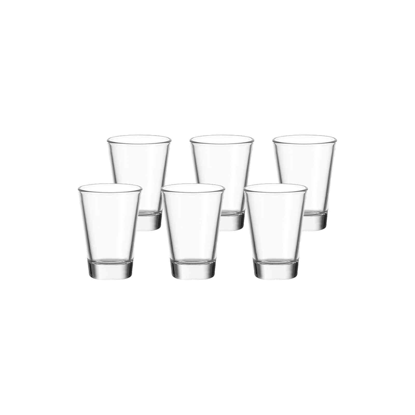Schnapsglas LEONARDO "Schnapsgläser Ciao 40 ml 6er Set transparent", bunt (transparent), Glas, Trinkgefäße Image