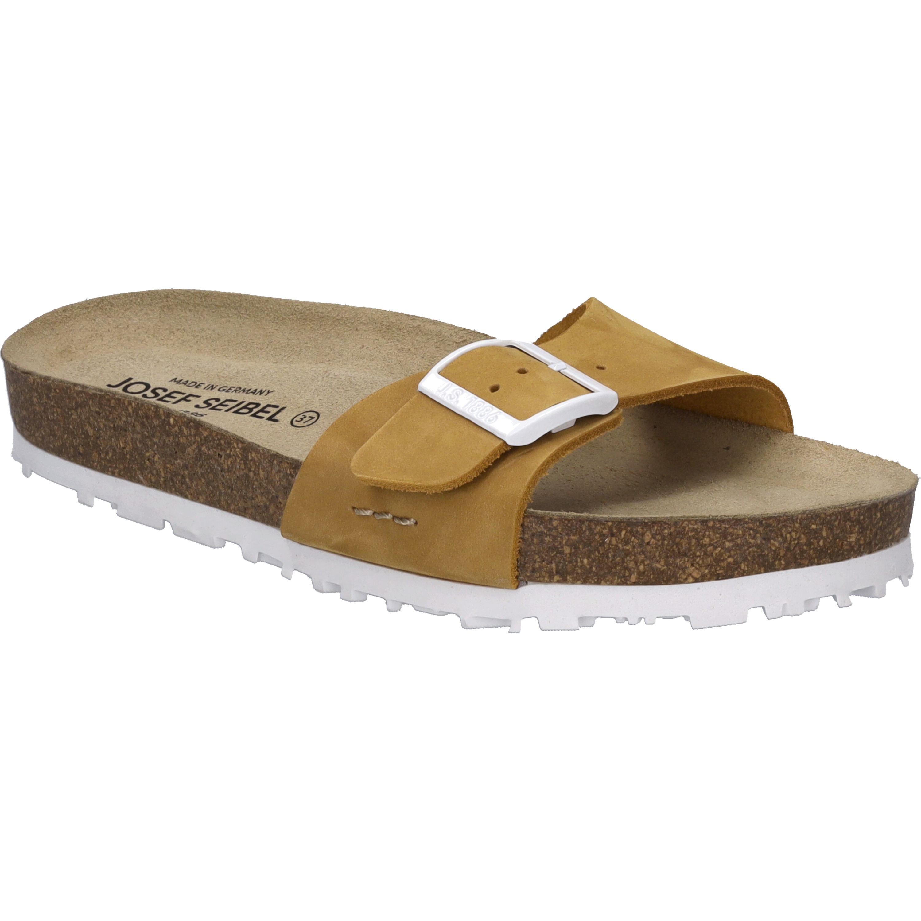 Sandale JOSEF SEIBEL "Hermine 03, gelb-kombi", Damen, Gr. 38, gelb (gelb, kombi), Obermaterial: 100% Rindsleder Leather cow., Schuhe Sandale