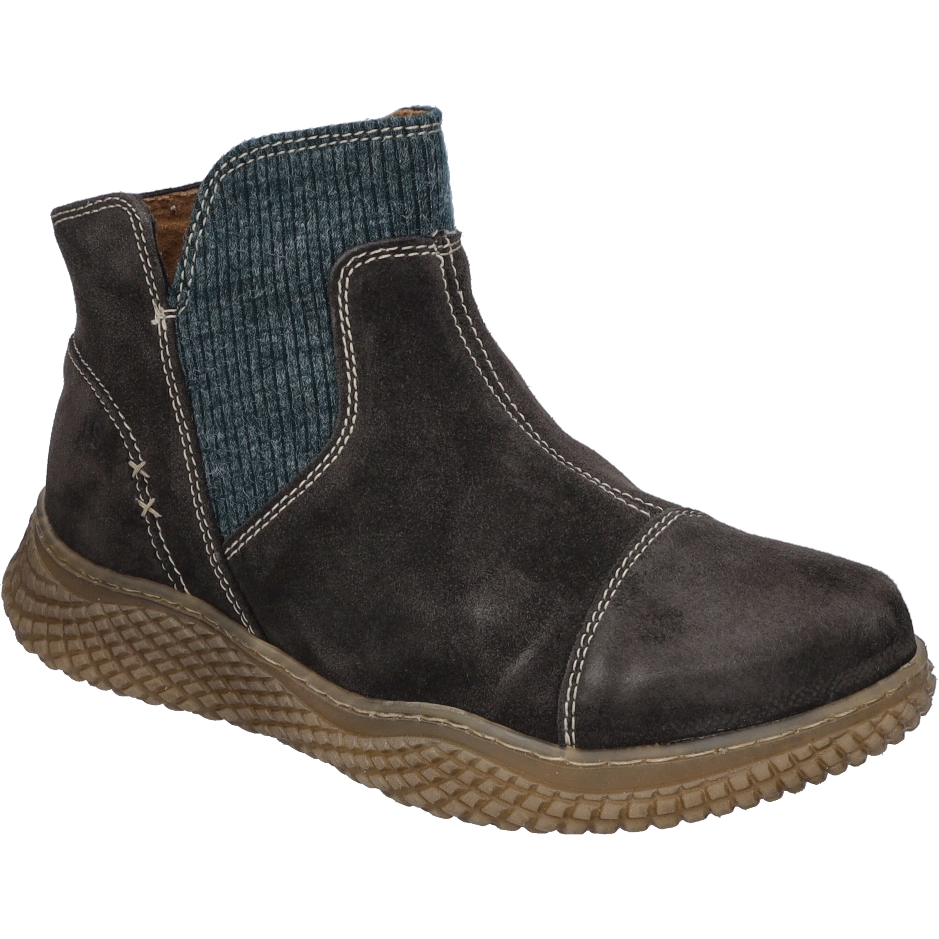 Stiefelette JOSEF SEIBEL "Amelie 08, titan-kombi", Damen, Gr. 36, grau (titan, kombi), Obermaterial: 80% Rindsleder Leather cow. 20% Textilmaterial TEXMAT., Schuhe Stiefelette
