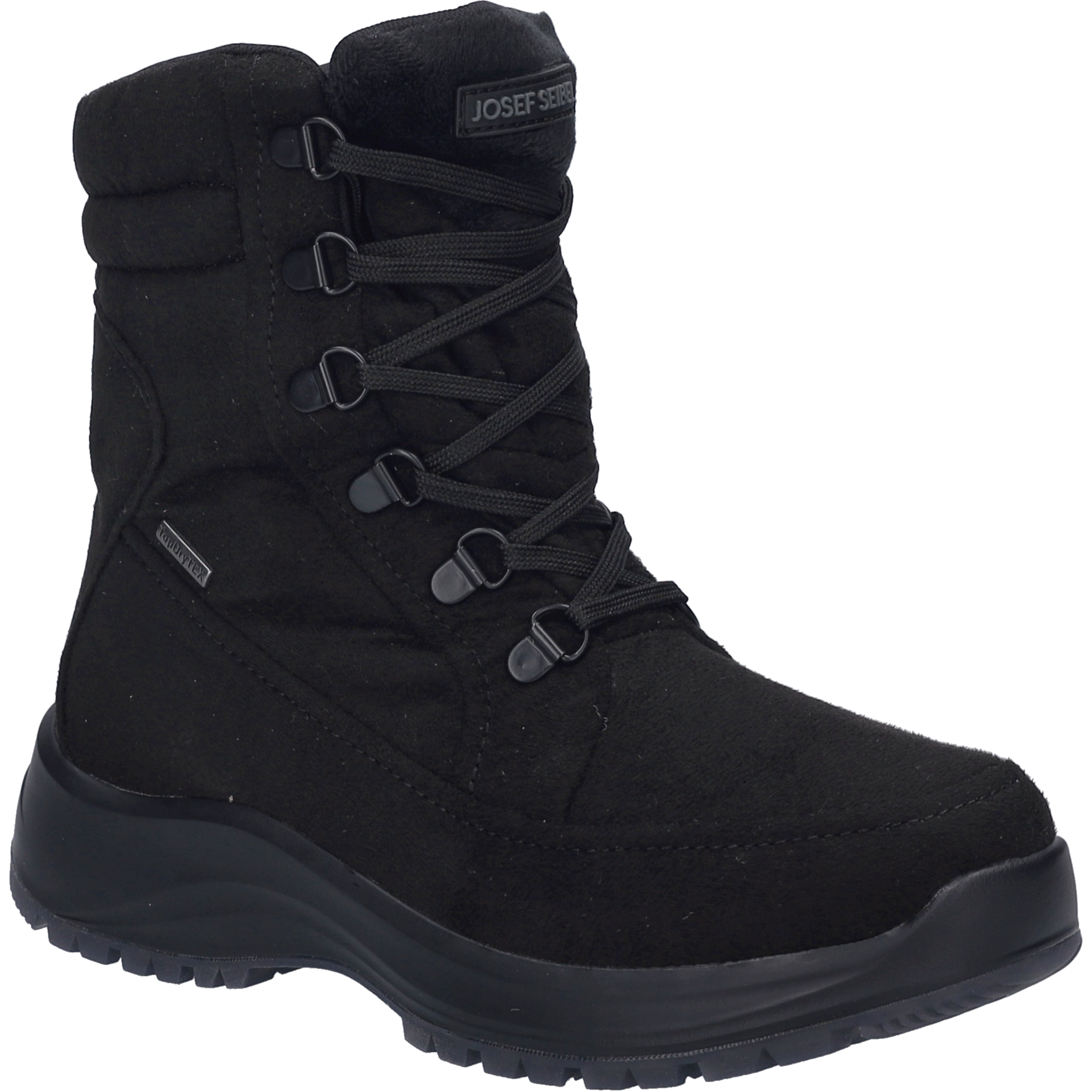 Stiefel JOSEF SEIBEL "Colorado 51, schwarz", Damen, Gr. 39, schwarz, Obermaterial: 100% Textilmaterial TEXMAT., Schuhe Stiefel