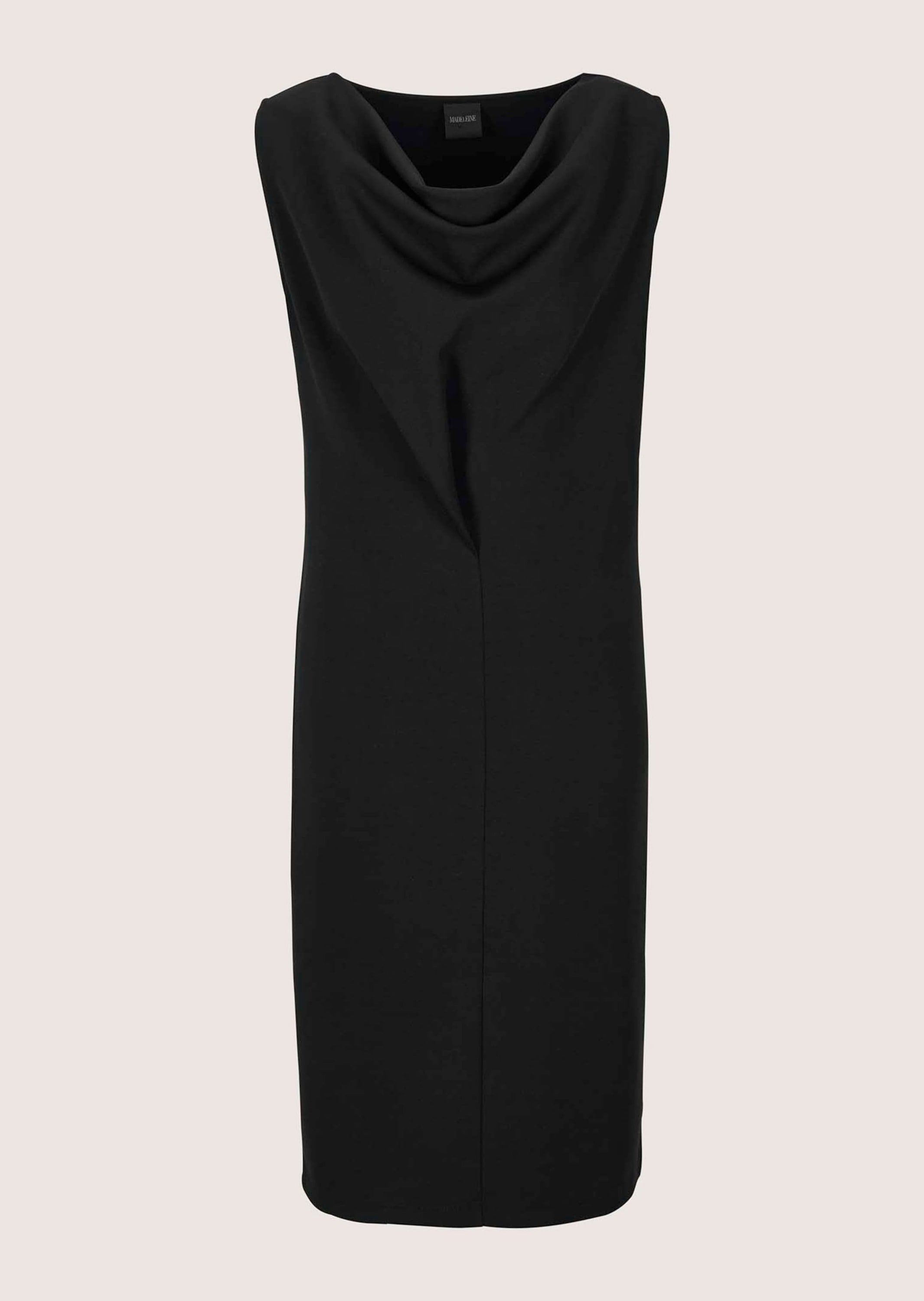 Sommerkleid MADELEINE "Kleid Elegantes Jersey-Kleid mit Wasserfallausschnitt", Damen, Gr. 36, N-Gr, schwarz, Obermaterial: 50% Baumwolle CO. 44% Polyester PES. 6% Elasthan EL., Modern, Kleider Sommerkleid, Wasserfall-Ausschnitt