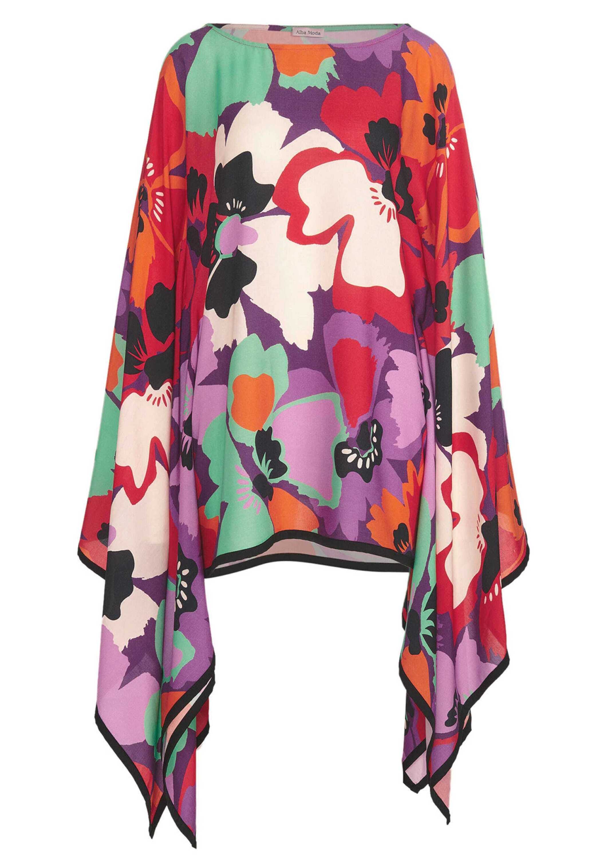 Tunika ALBA MODA "Tunika Tunika", Damen, Gr. 34, bunt (multicolor), Obermaterial: 100% Viskose CV., Tuniken