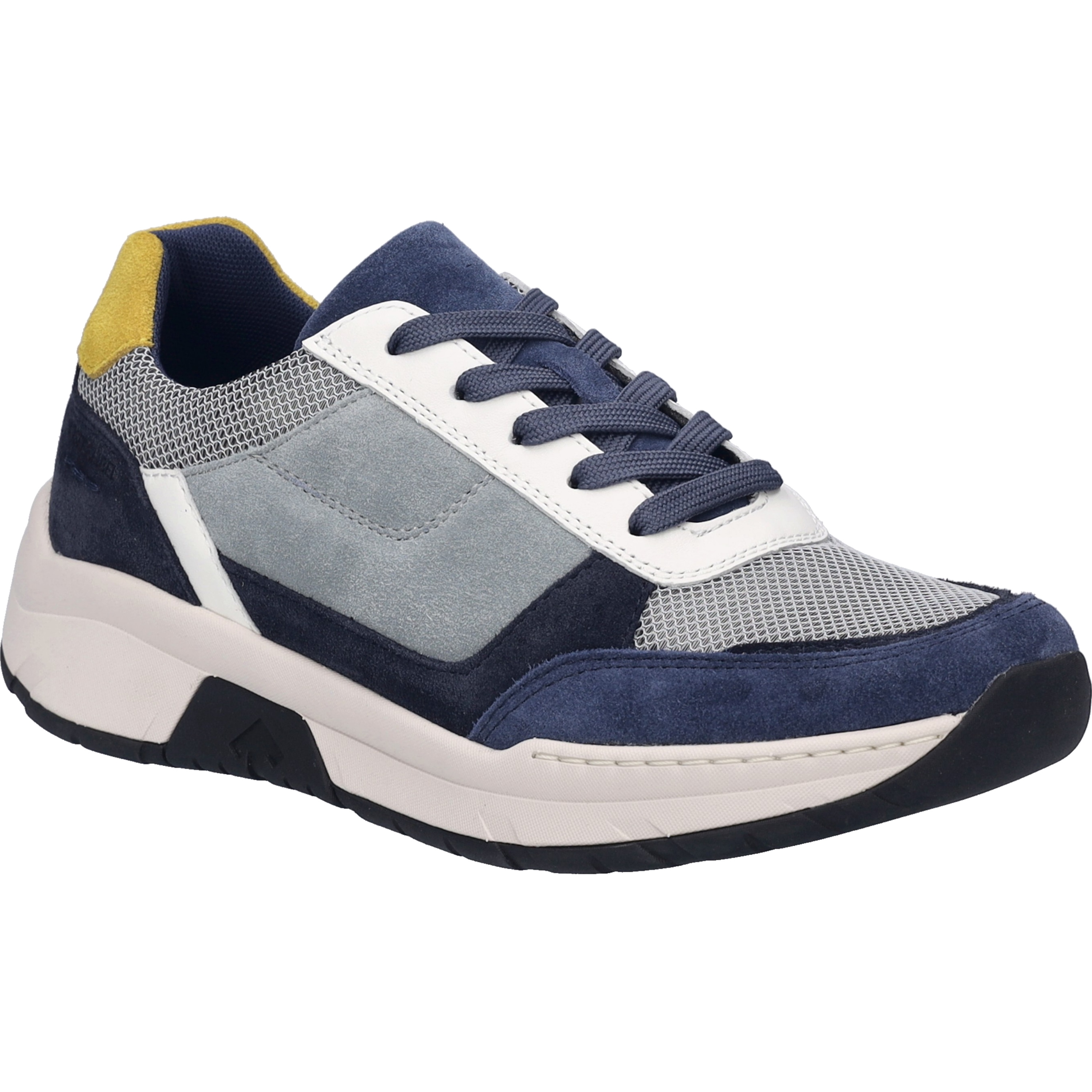 Sneaker JOSEF SEIBEL "Mitchell 10, blau-multi", Herren, Gr. 43, blau (blau, multi), Obermaterial: 80% Rindsleder Leather cow. 20% Textilmaterial TEXMAT., Schuhe Sneaker