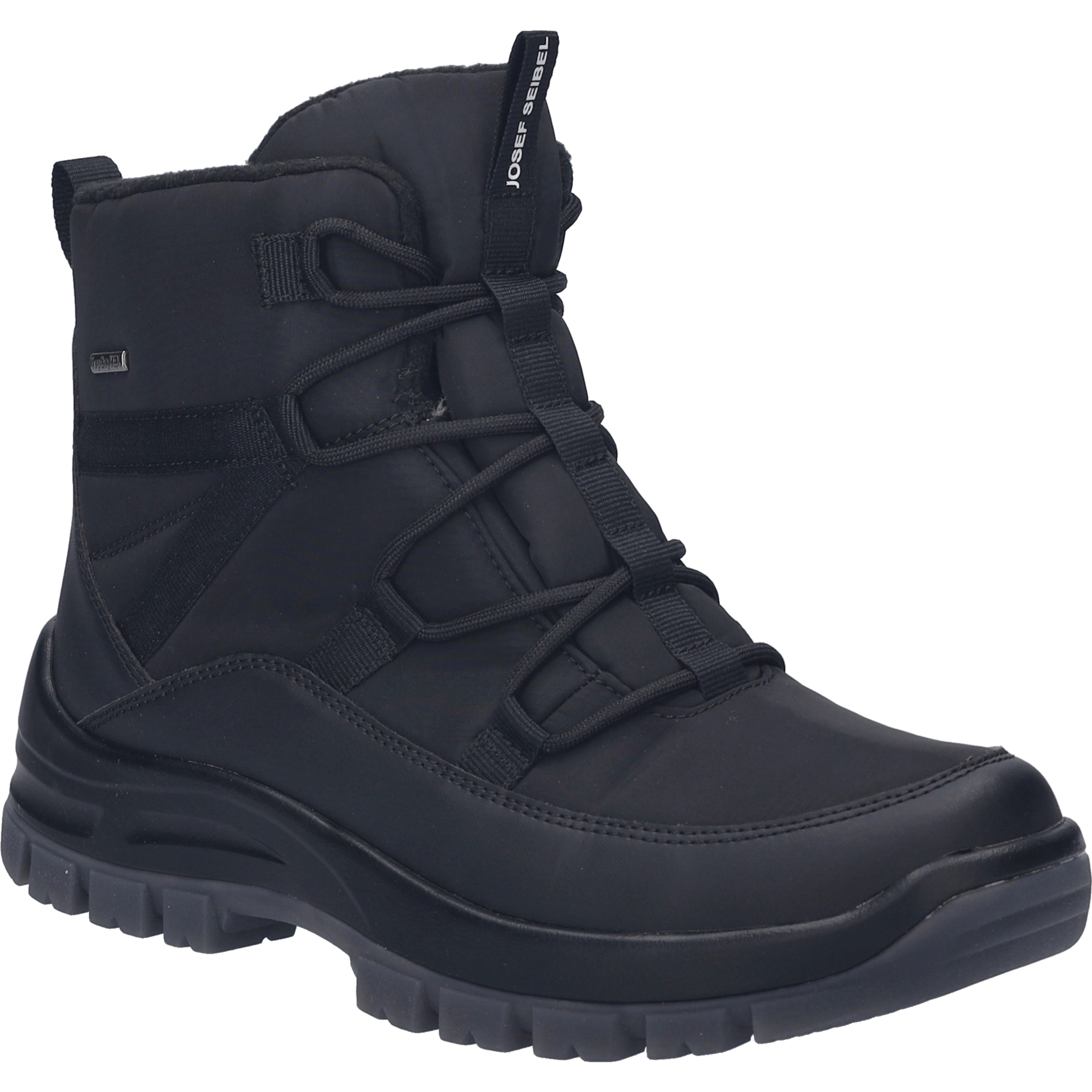 Stiefelette JOSEF SEIBEL "Alaska 52, schwarz", Herren, Gr. 47, schwarz, Obermaterial: 100% Synthetik synthetic., Schuhe Stiefelette, Topseller