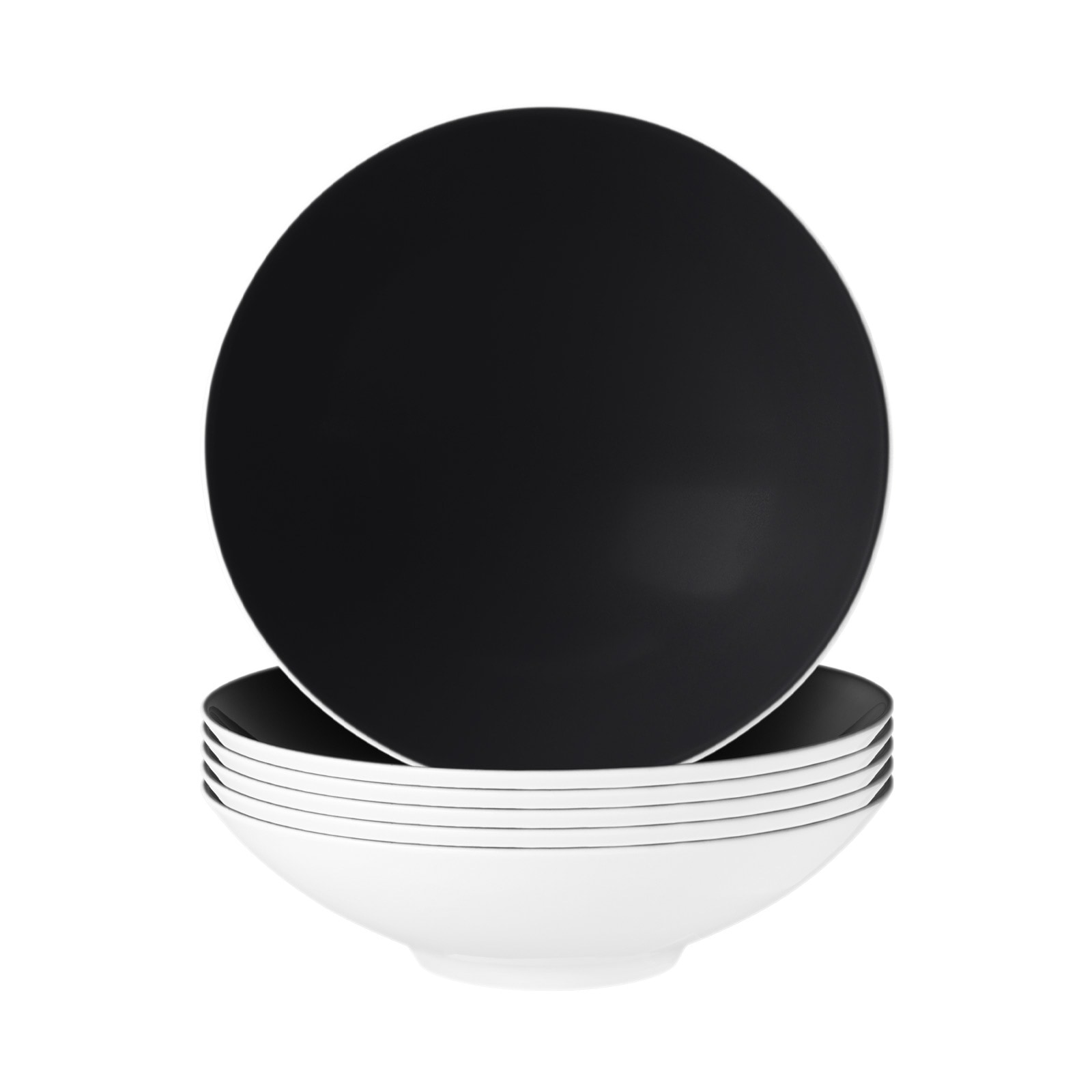 Suppenteller SELTMANN WEIDEN "Suppenteller Life Fashion ø 20 cm 6er Set", schwarz (glamorous schwarz), L:20cm, Speiseteller
