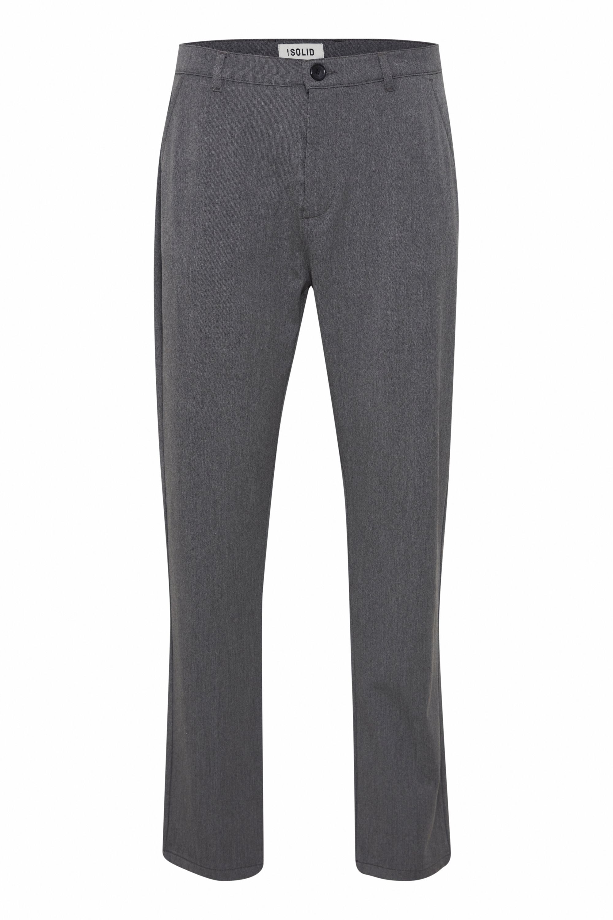 Stoffhose SOLID "Stoffhose SDFrederic", Herren, Gr. 38, Länge 32, grau (med grau m), Obermaterial: 62% Polyester PES. 33% Viskose CV. 5% Elasthan EL., Casual, regular fit normal, Hosen Stoffhose