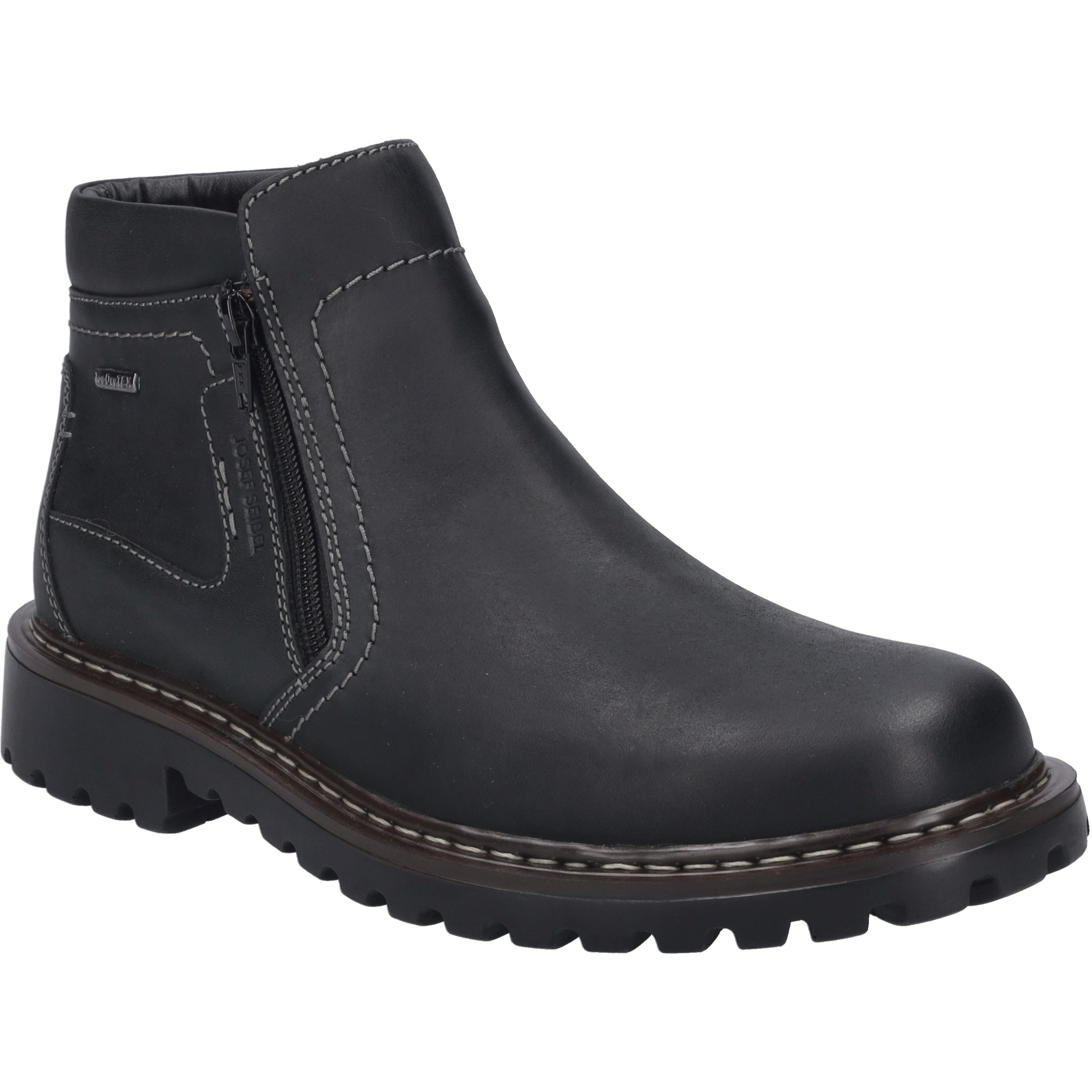 Stiefelette JOSEF SEIBEL "Chance 55, schwarz", Damen, Gr. 47, schwarz, Obermaterial: 100% Rindsleder Leather cow., Schuhe Stiefelette