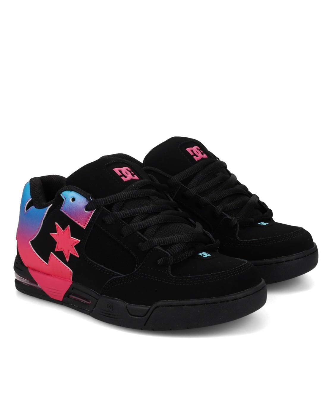 Sneaker DC SHOES "Command", Damen, Gr. 10(42), schwarz, multi, Obermaterial:52.53% Leder + 47.47% Synthetic;, Schuhe Sneaker