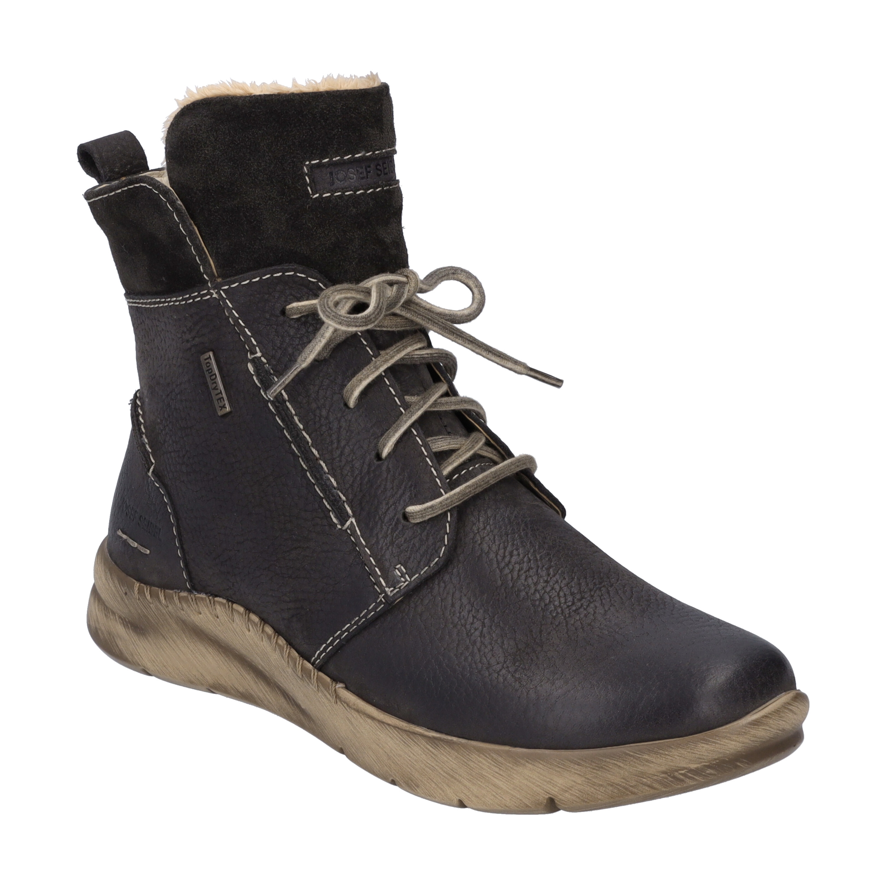 Stiefel JOSEF SEIBEL "Conny 53, titan", Damen, Gr. 40, grau (titan), Obermaterial: 100% Rindsleder Leather cow., Schuhe Stiefel