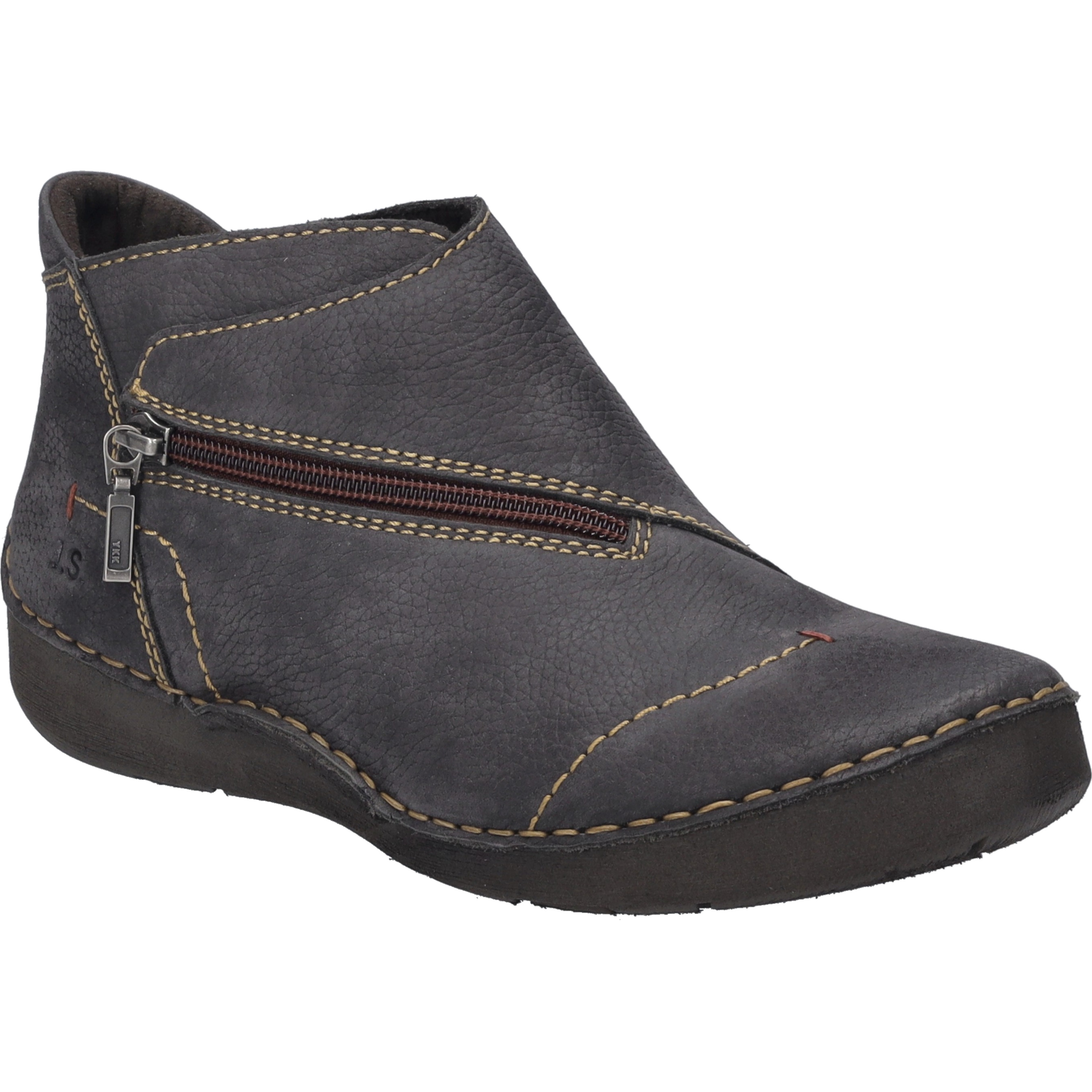Schnürschuh JOSEF SEIBEL "Fergey 48, titan", Damen, Gr. 41, grau (titan), Obermaterial: 100% Rindsleder Leather cow., Schuhe Schnürschuh