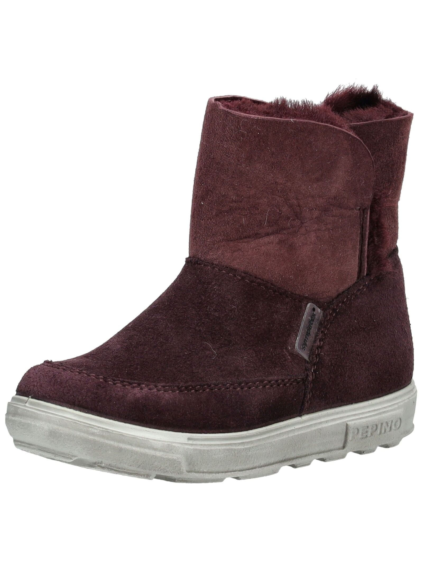 Stiefelette PEPINO "Pepino Stiefelette Veloursleder", Damen, Gr. 24, pflaume, Veloursleder, Schuhe Stiefelette