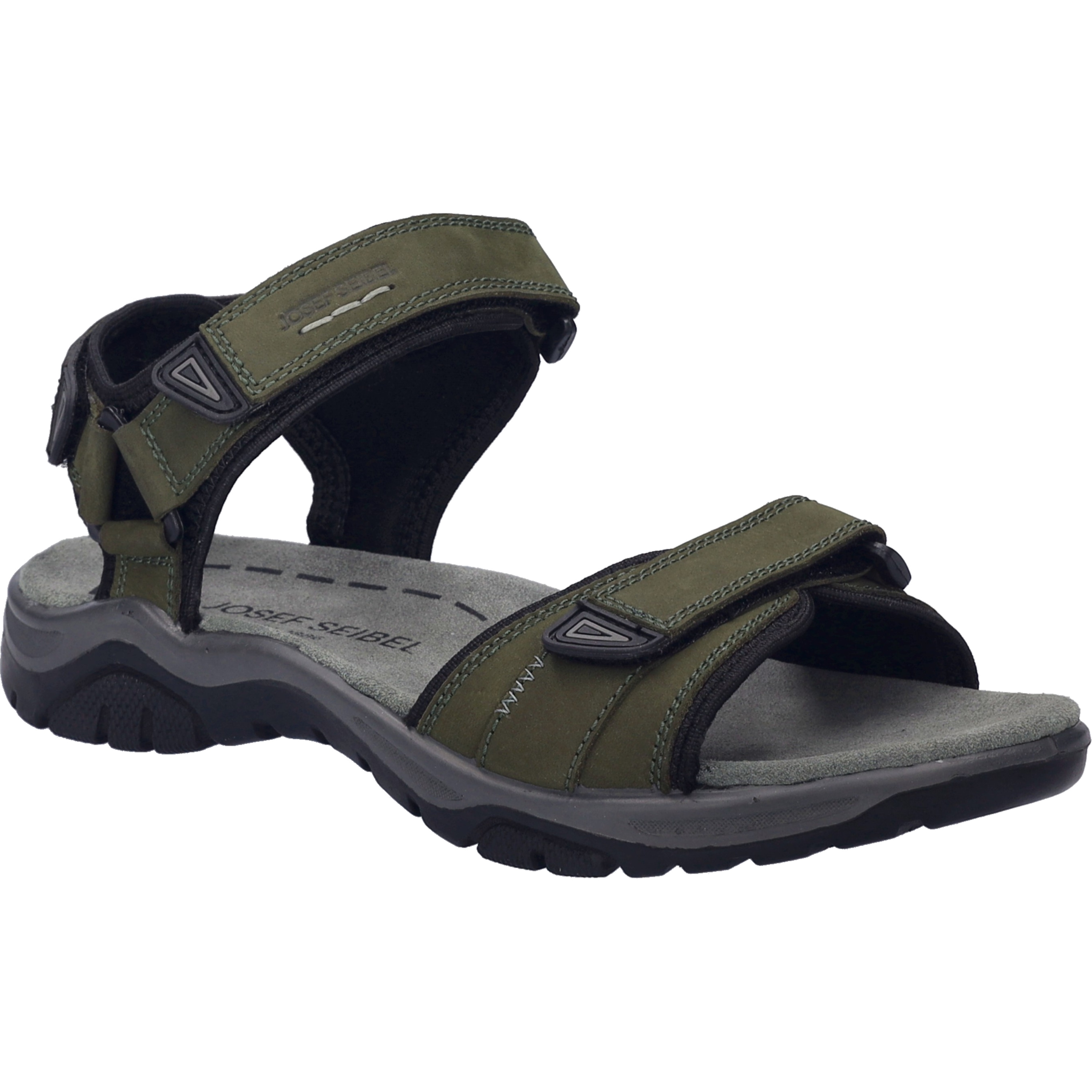 Sandale JOSEF SEIBEL "Arlo 01, bosco", Herren, Gr. 42, grün (bosco), Obermaterial: 100% Rindsleder Leather cow., Schuhe Sandale