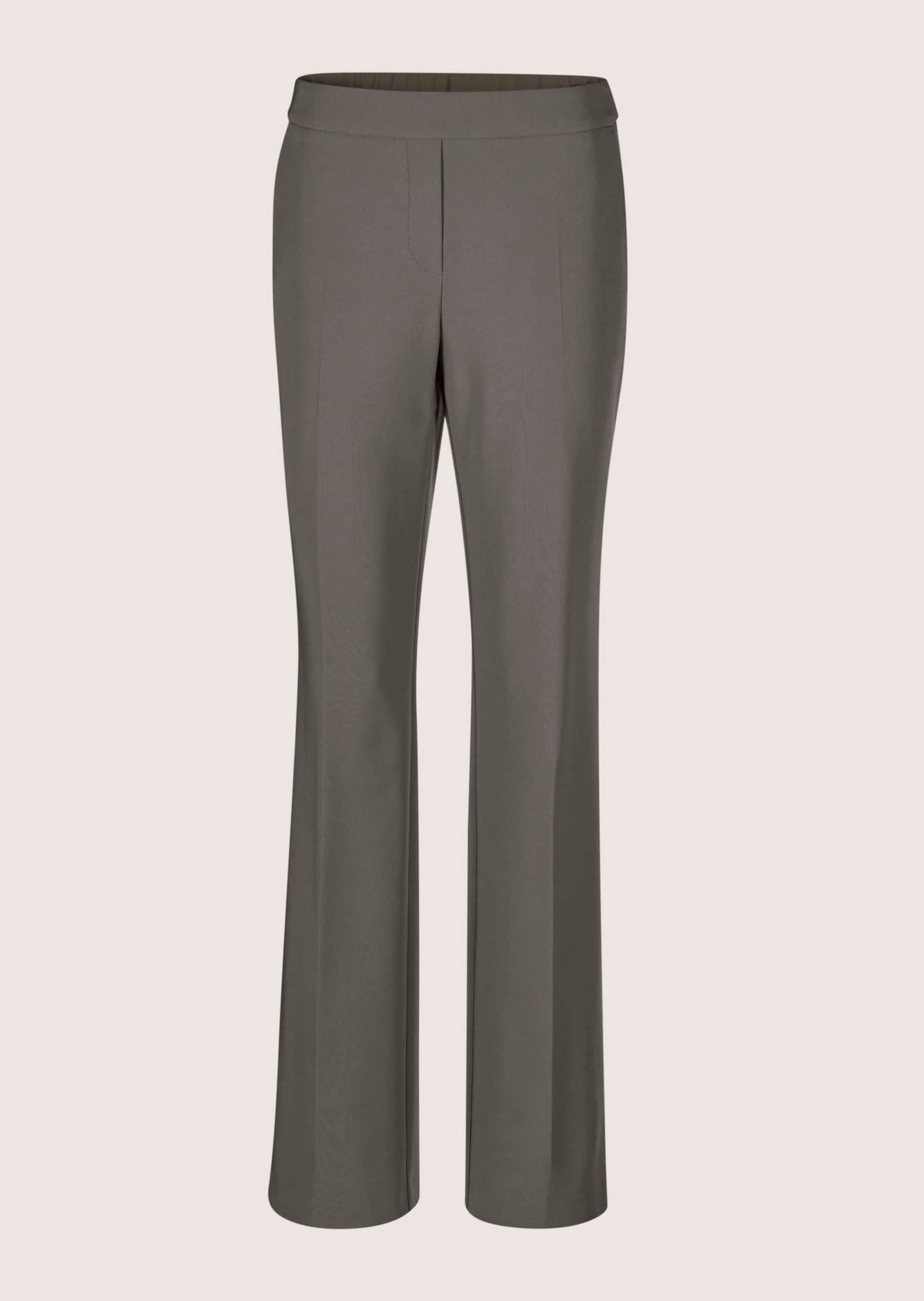 Schlupfhose MADELEINE "Schlupfhose Elegante Damenhose mit Bügelfalten", Damen, Gr. 19, K-Gr, grau (graphit), Obermaterial: 88% Polyester PES. 12% Elasthan EL., Hosen Schlupfhose