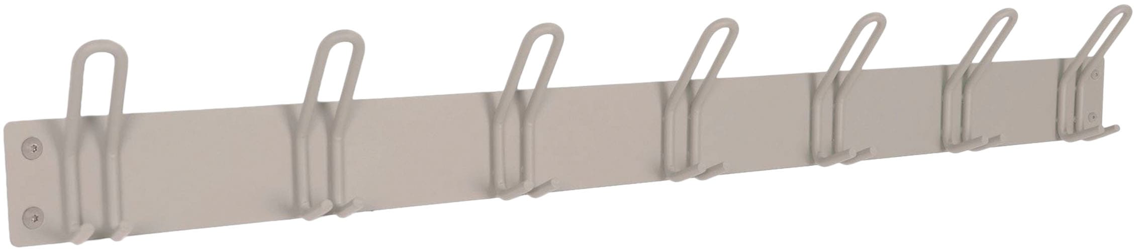 Garderobenhaken SPINDER DESIGN, grau, B:100cm H:14cm T:7cm, Metall, Garderobenhalter, Garderobenhaken, Metall, 7 Haken