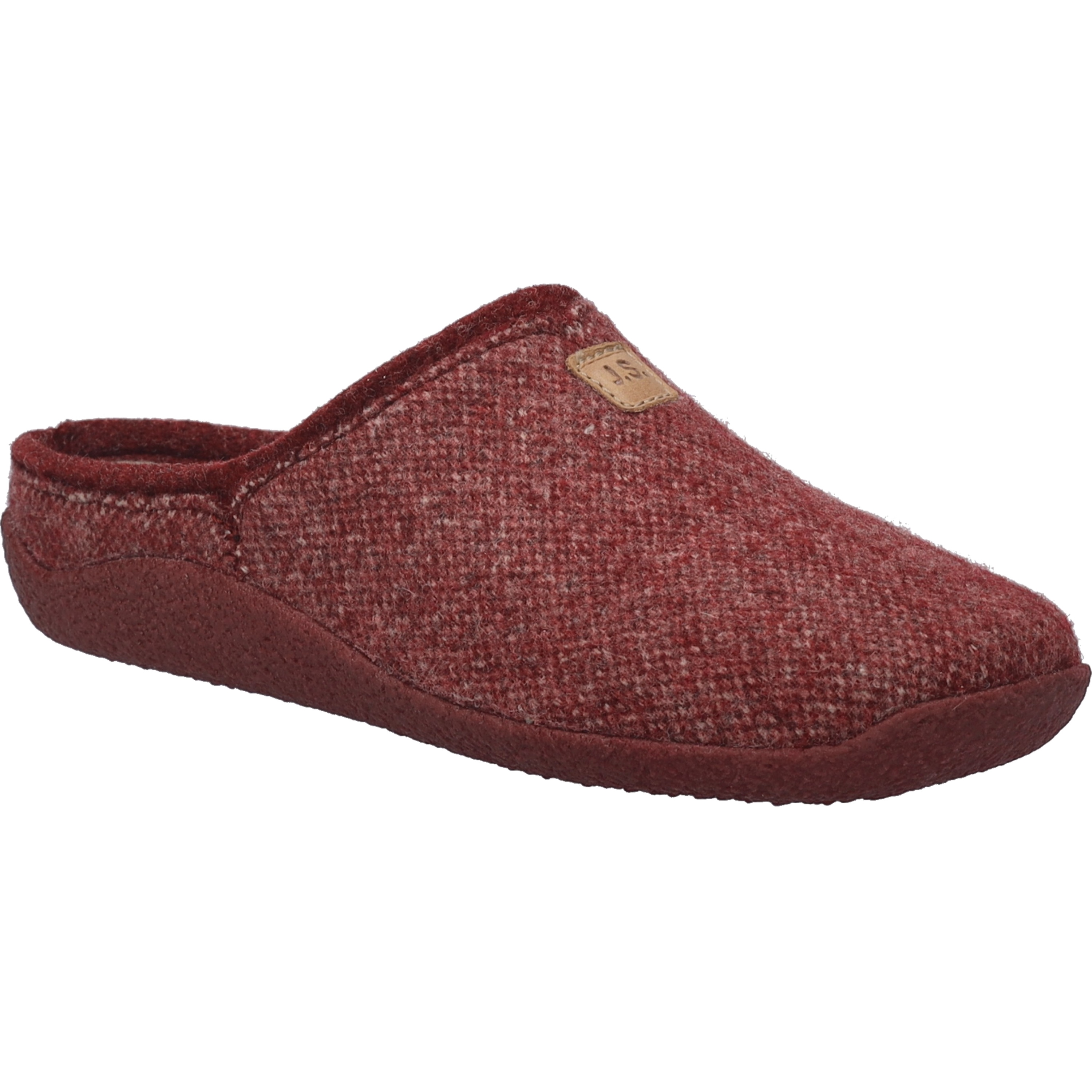 Hausschuh JOSEF SEIBEL "Vinny 01, bordeaux-kombi", Damen, Gr. 42, rot (bordeaux, kombi), Obermaterial: 80% Rindsleder Leather cow. 20% Textilmaterial TEXMAT., Schuhe Hausschuh