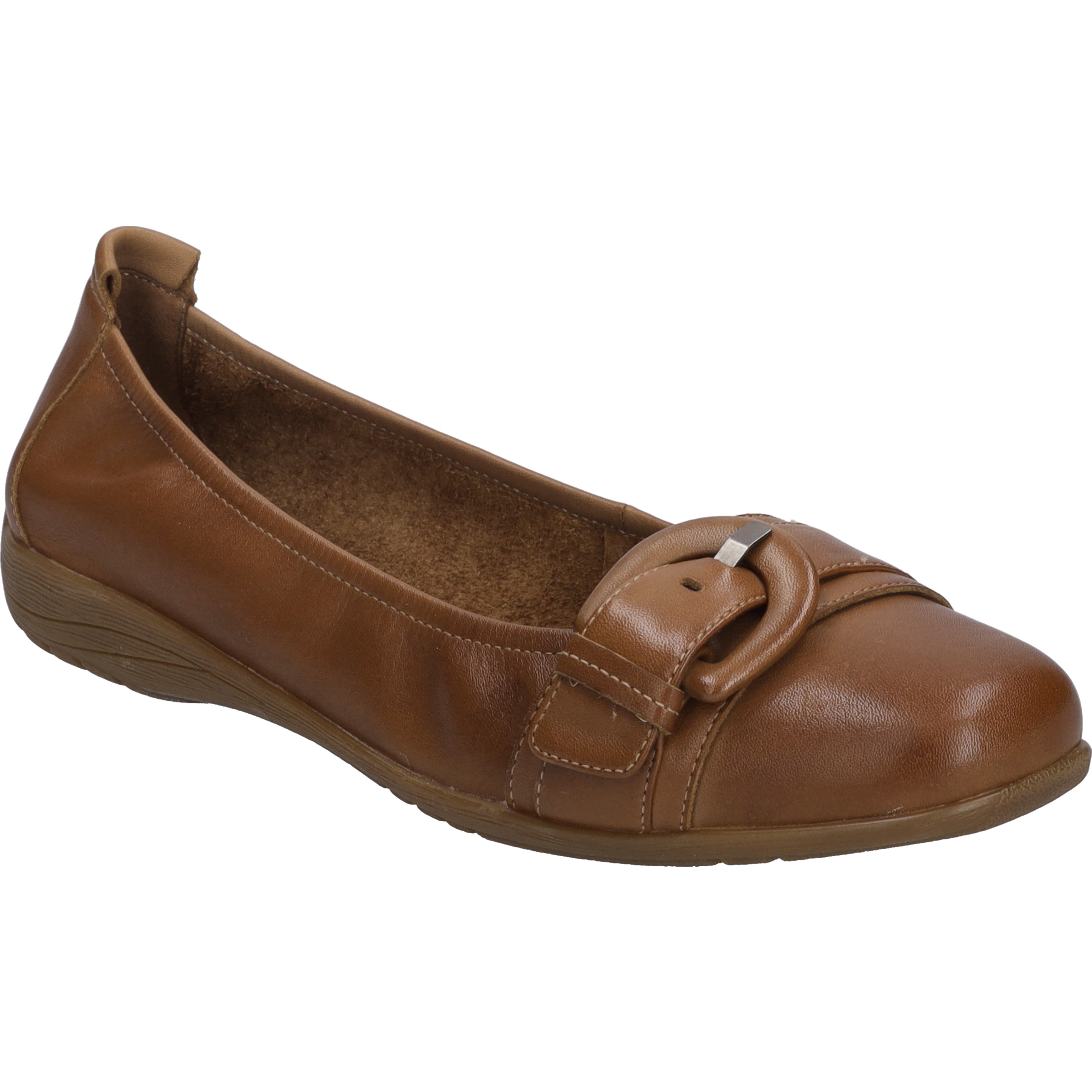 Ballerina JOSEF SEIBEL "Fenja 23, camel", Damen, Gr. 42, braun (camel), Obermaterial: 100% Rindsleder Leather cow., Schuhe Ballerina