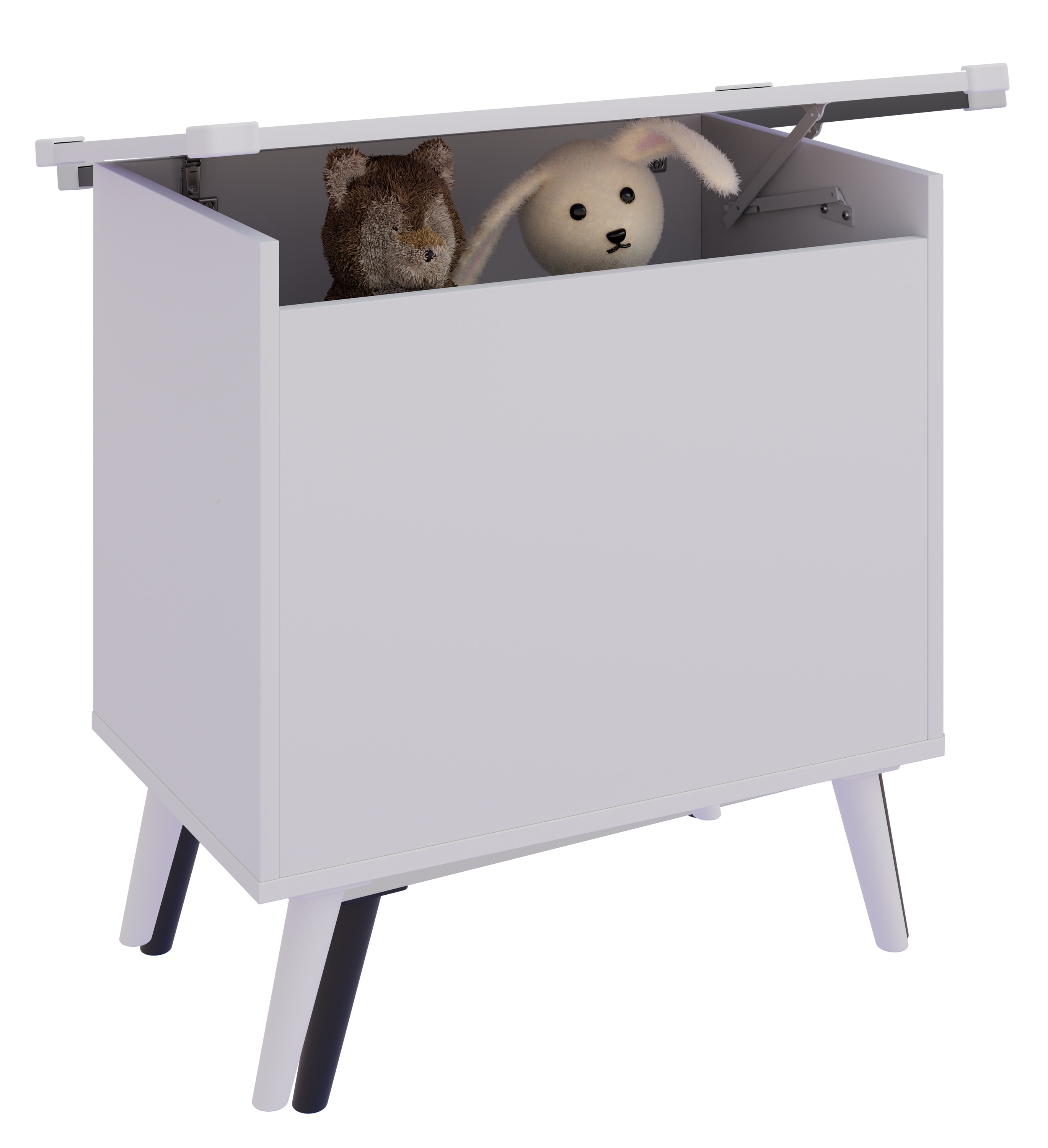 Sitztruhe VCM "Holz Sitztruhe Sitzbank Truhe Kiste Bosula L", weiß, Obermaterial: 100% Holz Wood., Sitzbänke