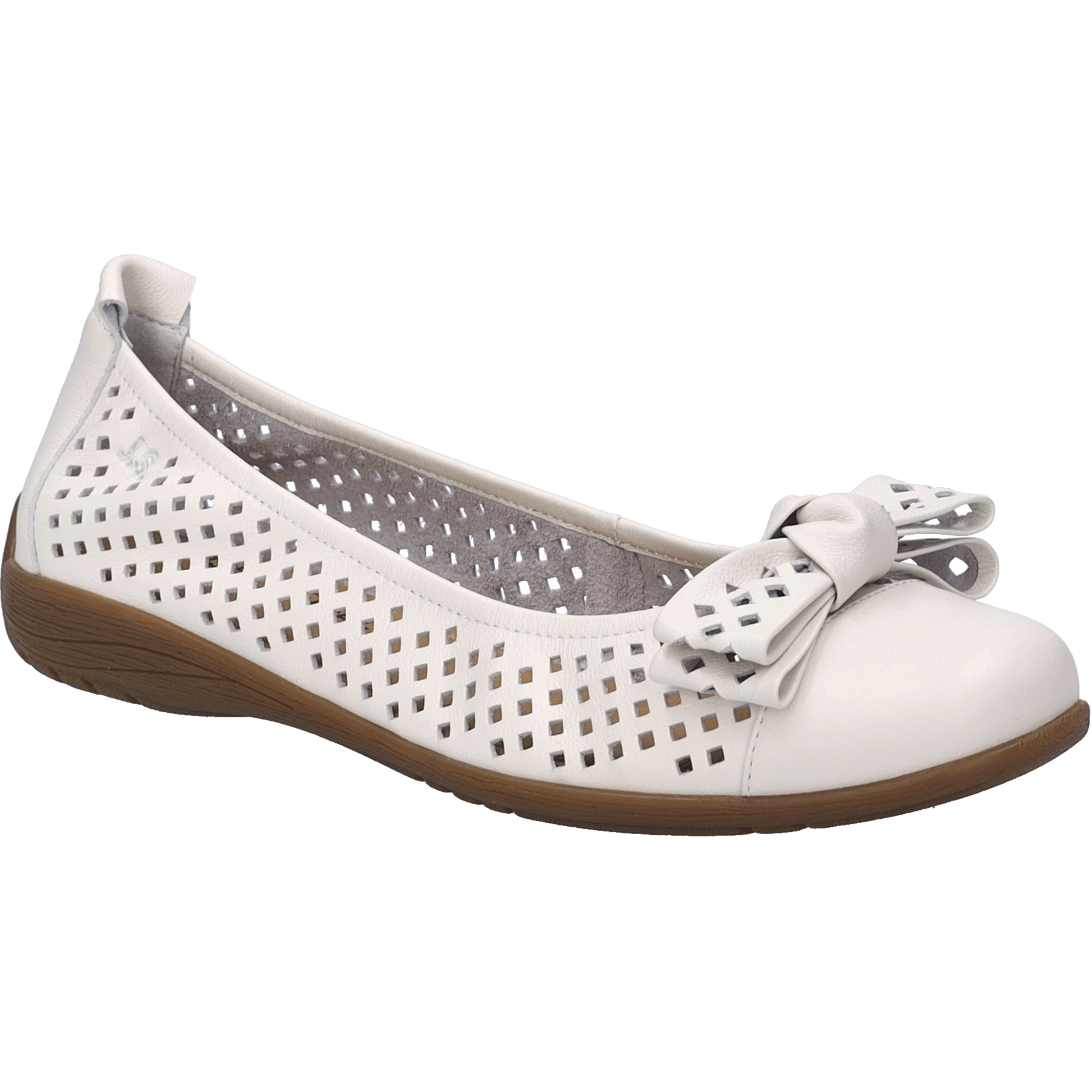 Ballerina JOSEF SEIBEL "Fenja 24, weiss", Damen, Gr. 42, weiß, Obermaterial: 100% Rindsleder Leather cow., Schuhe Ballerina