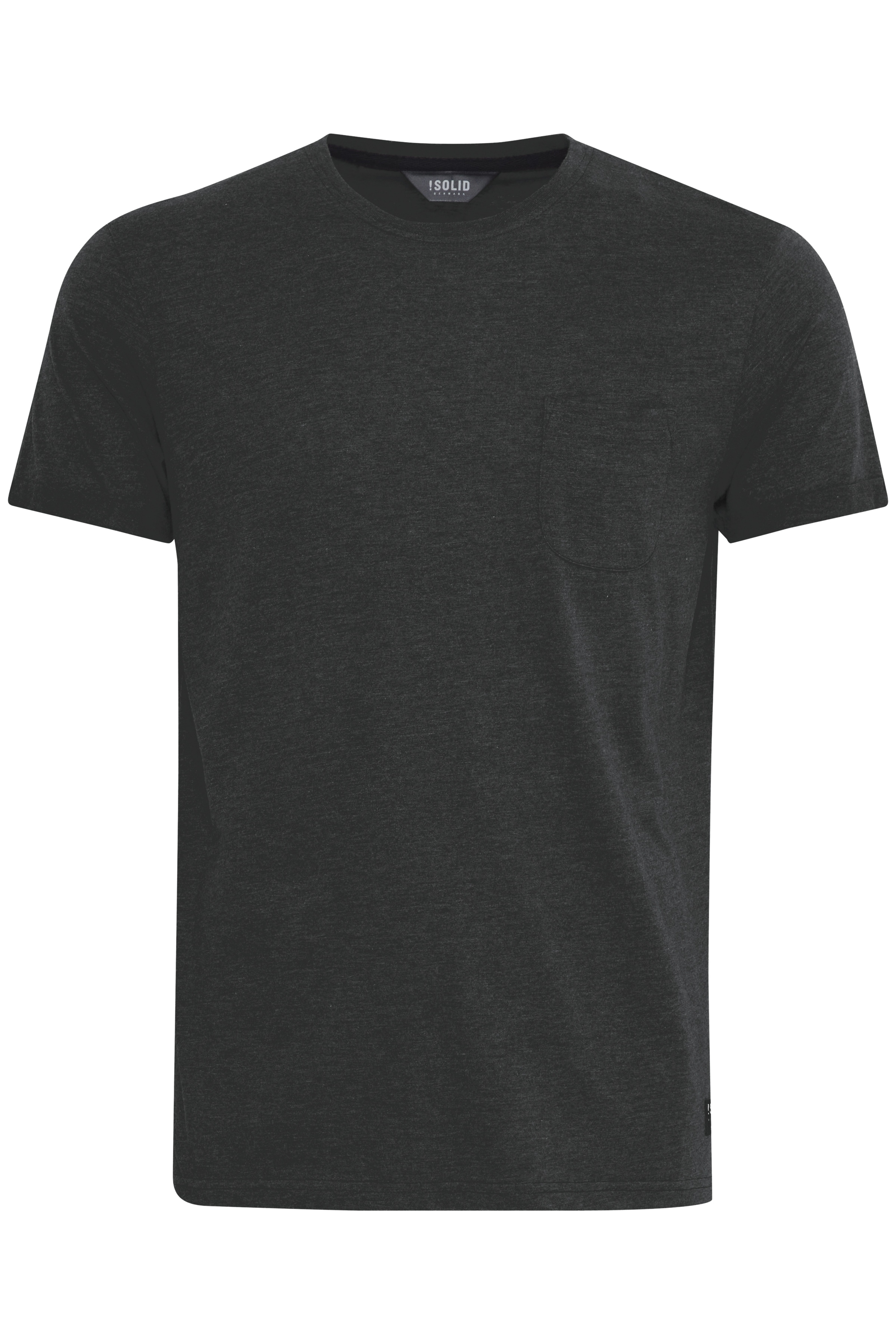 Rundhalsshirt SOLID "Rundhalsshirt SDBob", Herren, Gr. M, grau (dar grau m), Obermaterial: 60% Baumwolle CO. 40% Polyester PES., Shirts Rundhalsshirt