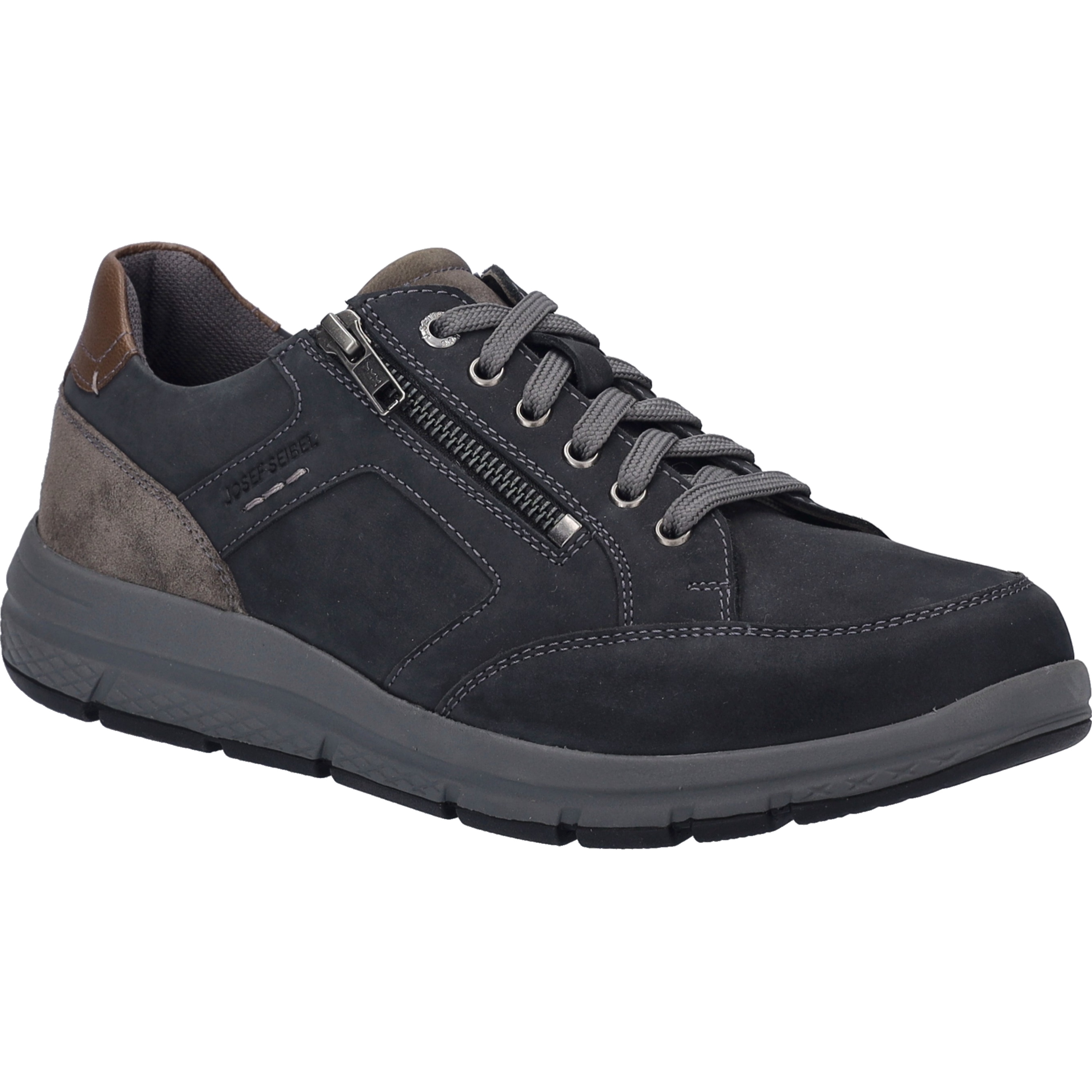 Schnürschuh JOSEF SEIBEL "Giuseppe 08, indigo-kombi", Herren, Gr. 46, blau (indigo, kombi), Obermaterial: 100% Rindsleder Leather cow., Schuhe Schnürschuh