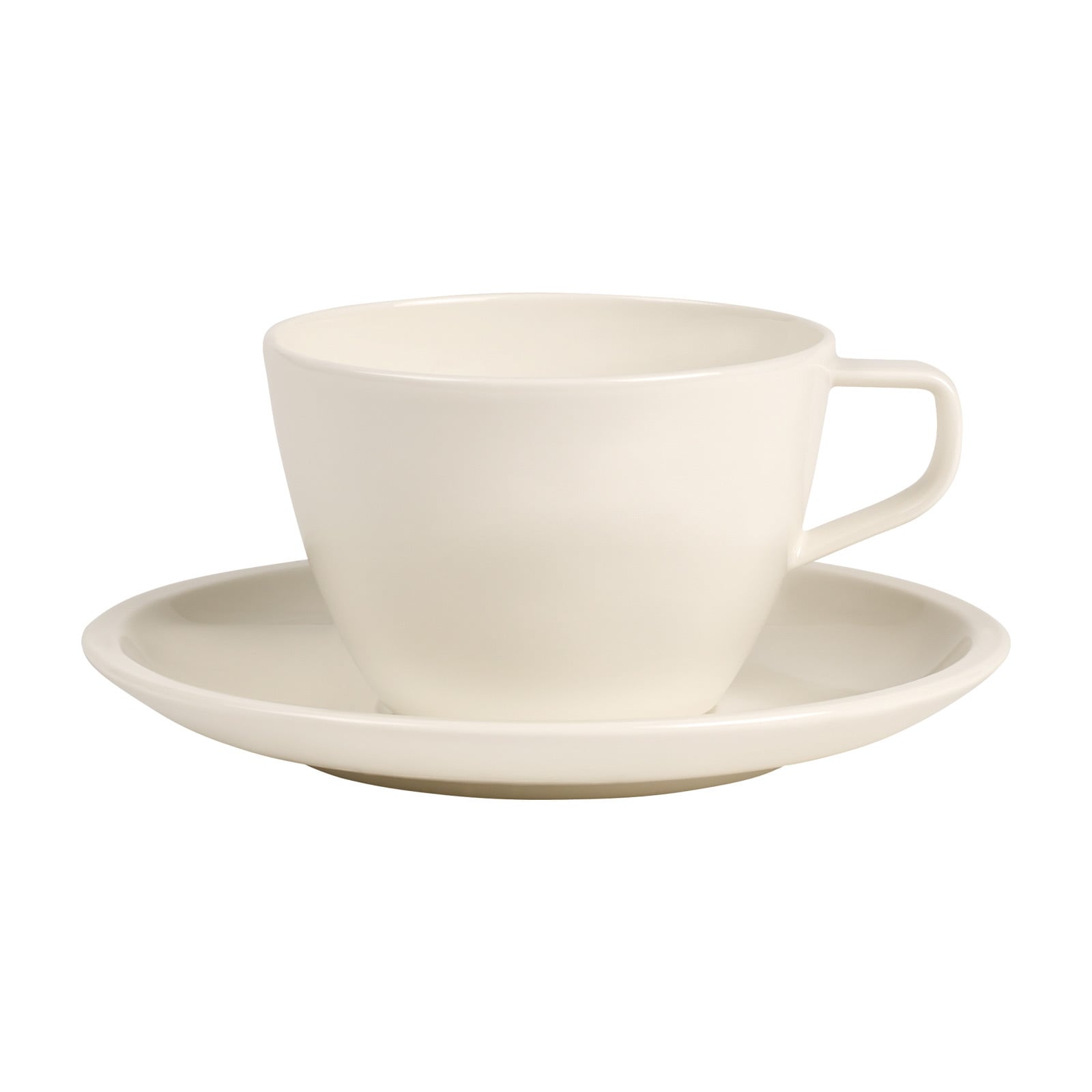 Tasse VILLEROY & BOCH "Café au Lait-Tasse mit Untertasse Artesano Original 260 ml weiß", weiß, Porzellan, Trinkgefäße, Tasse