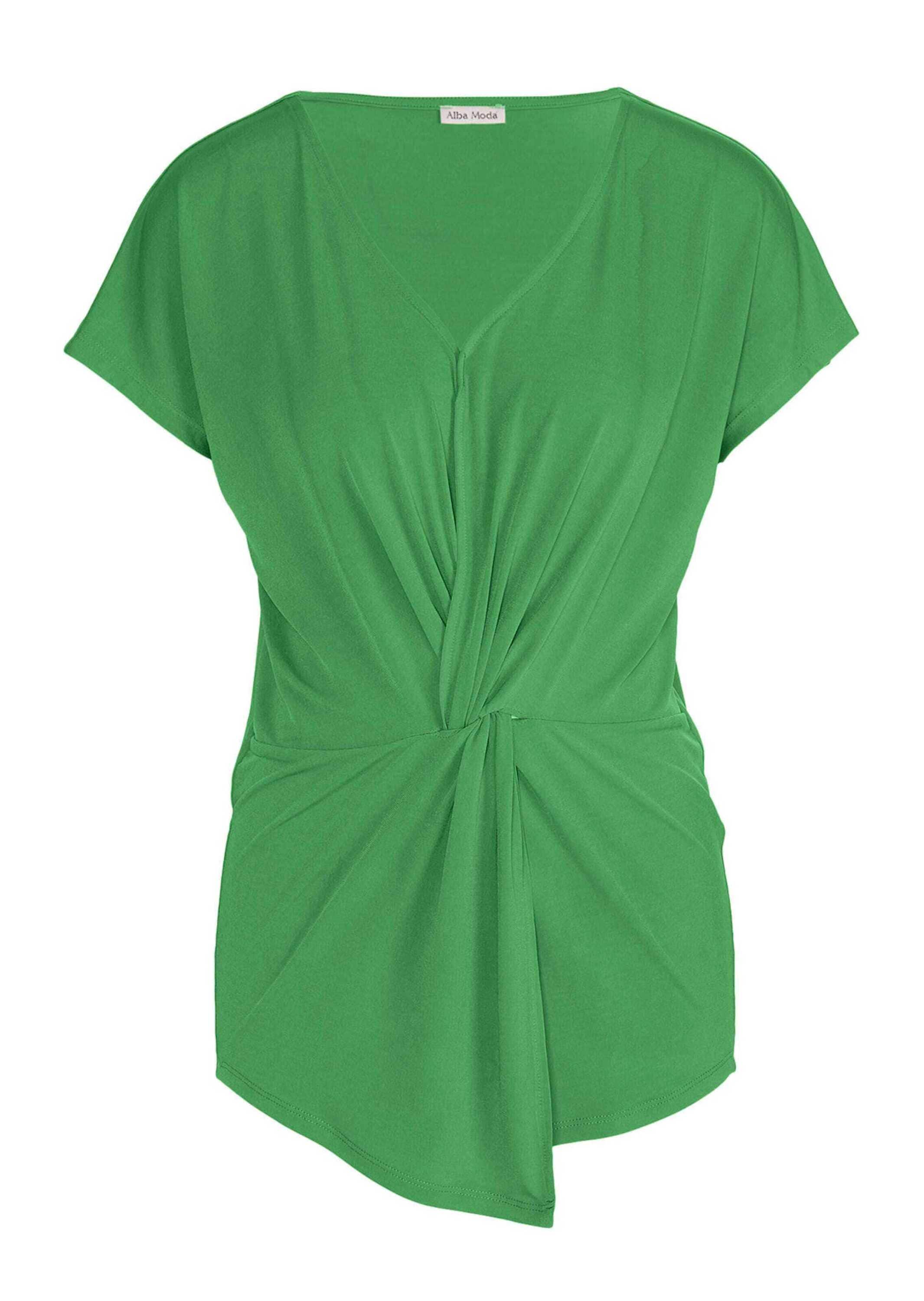 Kurzarmshirt ALBA MODA "Shirt Shirt", Damen, Gr. 40, grün, Obermaterial: 95% Polyester PES. 5% Elasthan EL., Shirts