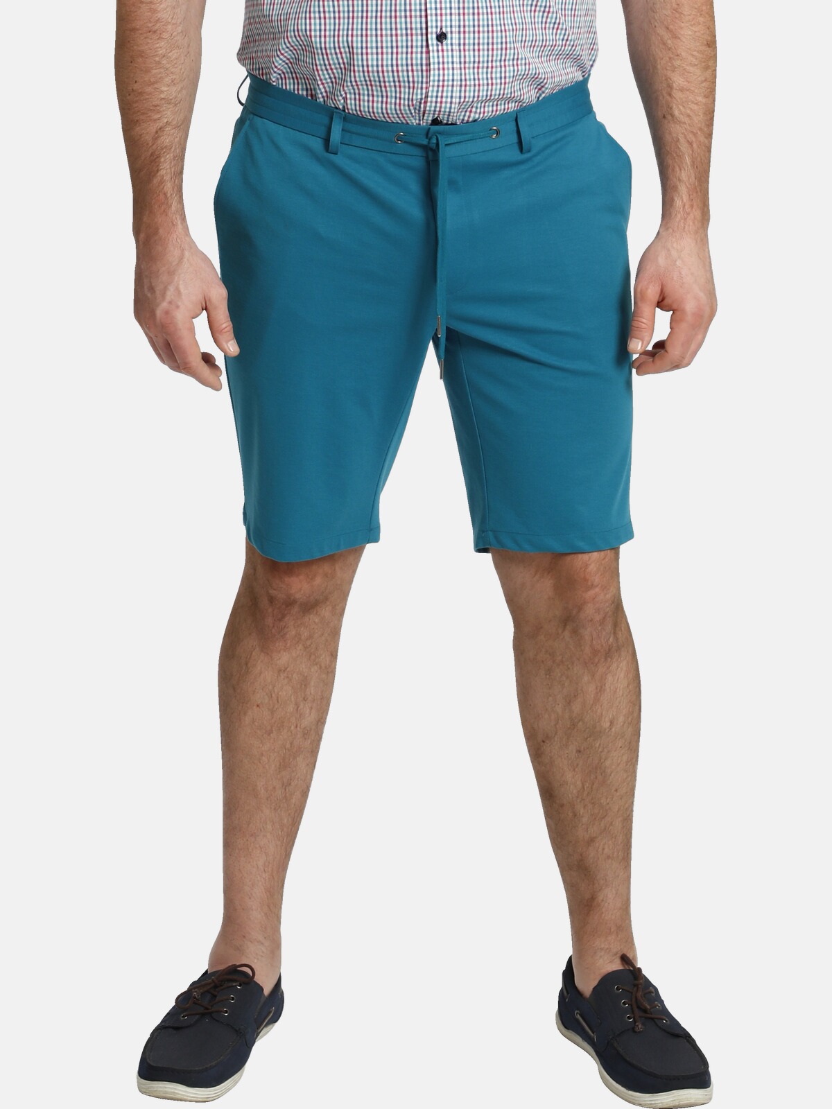 Bermudas CHARLES COLBY "Bermuda BARON FERDINAND", Herren, Gr. 54, N-Gr, grün (petrol), Obermaterial: 79% Polyester COOLMAX PES(Coolmax). 21% Viskose CV., Hosen Bermudas