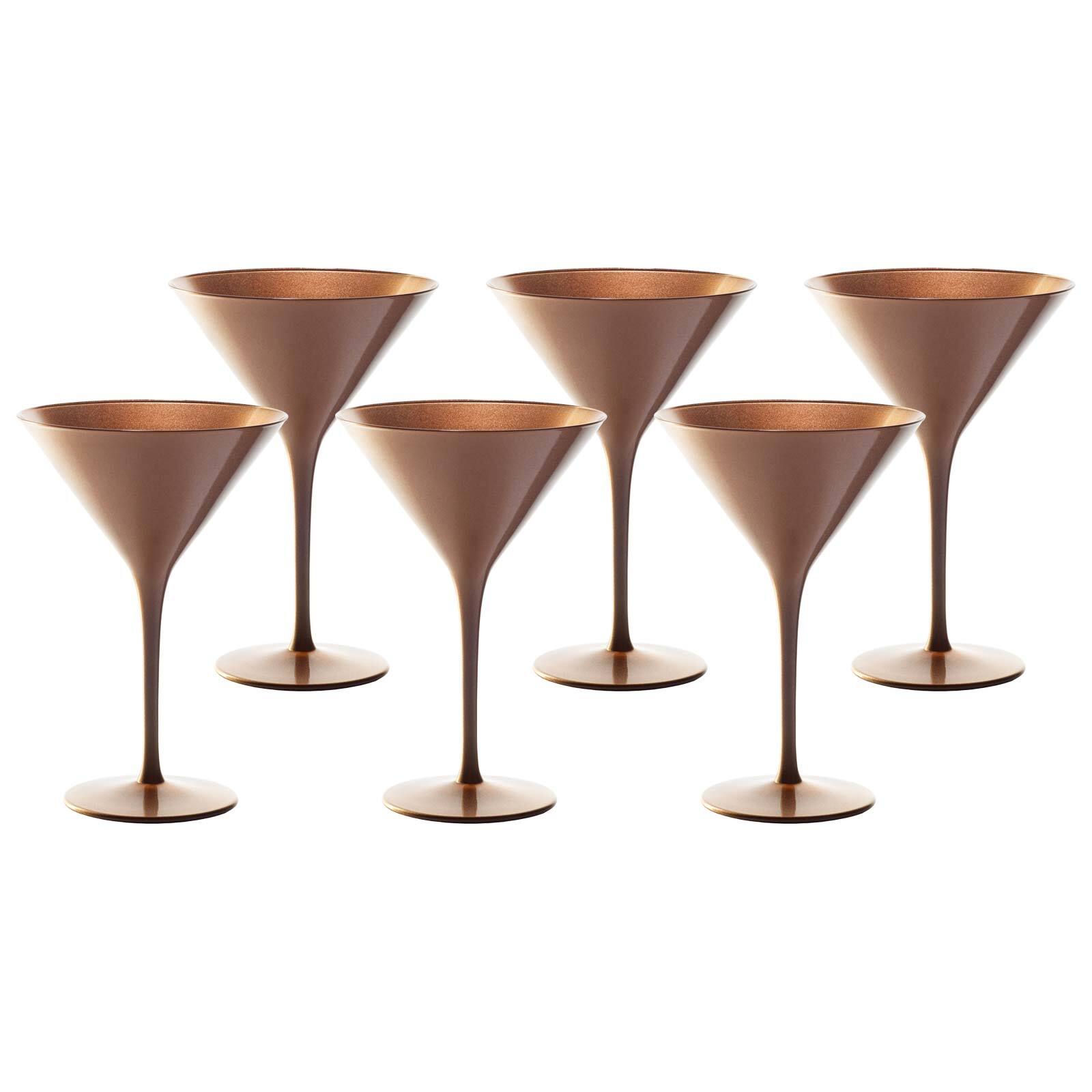 Cocktailglas STÖLZLE "Cocktailschalen Elements 240 ml 6er Set", braun (bronze), Glas, Trinkgefäße, Cocktailglas Image