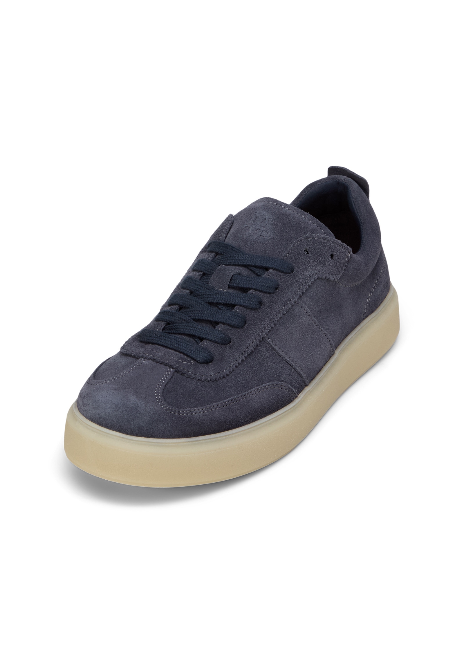 Sneaker MARC O'POLO "aus geöltem Veloursleder", Herren, Gr. 46, waikawa blau, Obermaterial: 100% Leder (Rind), unifarben, Schuhe Sneaker