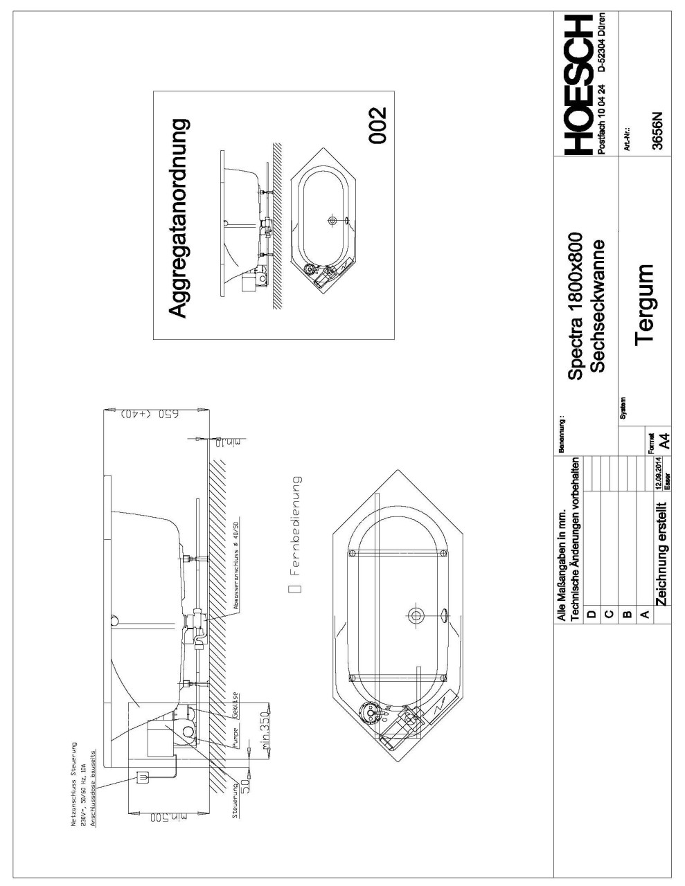 Hoesch Whirlwanne Spectra 3656 & Tergum Whirl, 3656N.010305002 Image