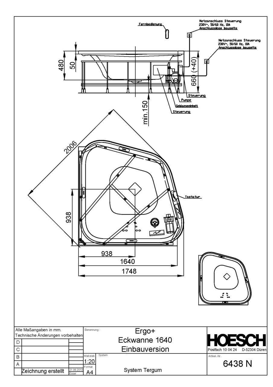 Hoesch Whirlpool Ergo+ 6443&Tergum Whirl, weiß/verchromt/Glas schwarz, 6443N.010305552 6443N.010305552 Image