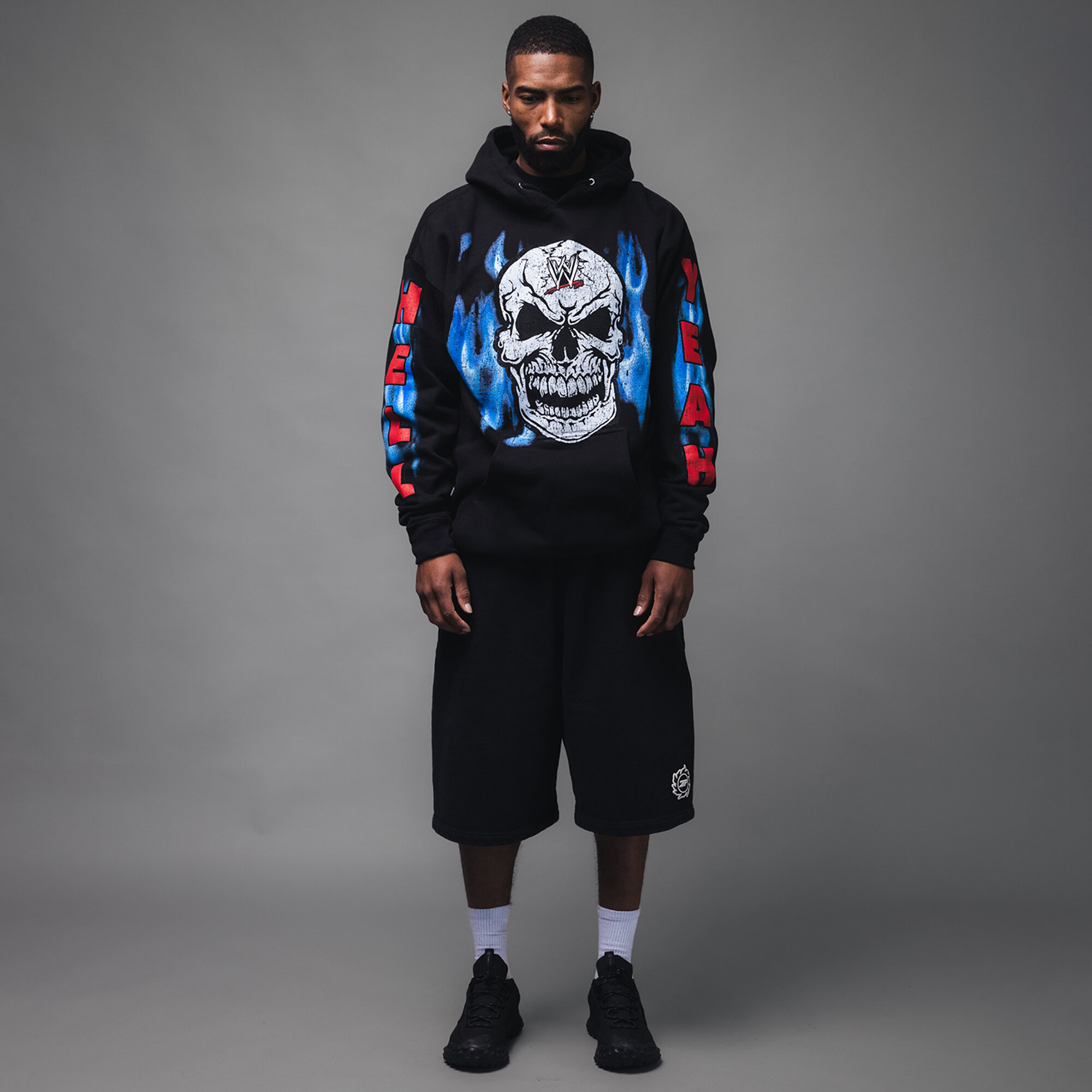 WWE x Complex Stone Cold Steve Austin Hell Yeah Hoodie – Schwarz – Herren Image