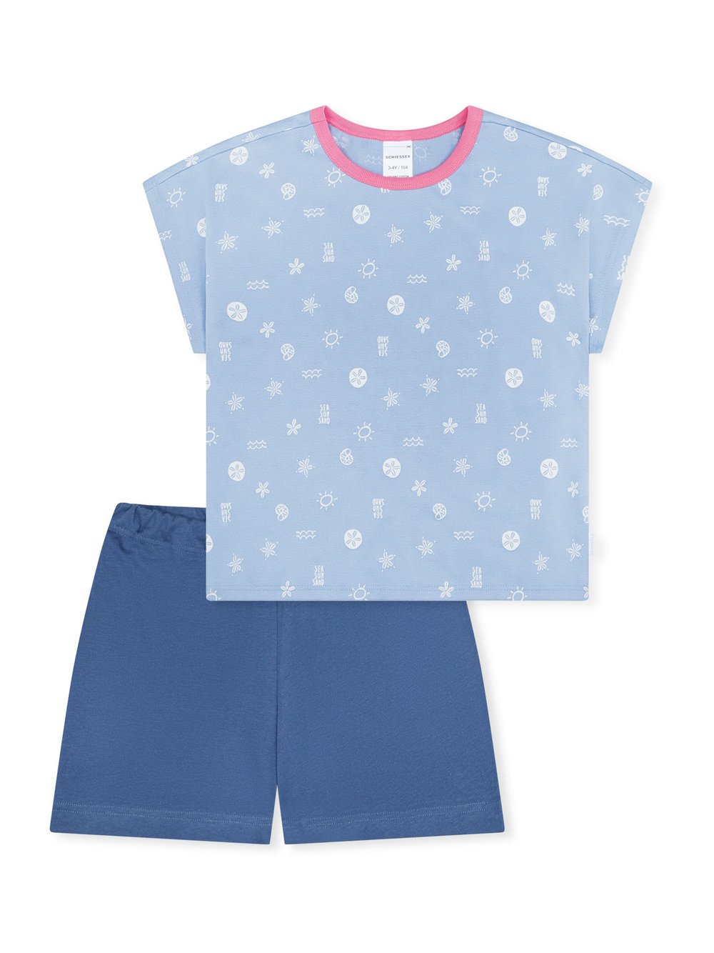 Schiesser Pyjama Mädchen hellblau, 104 Image